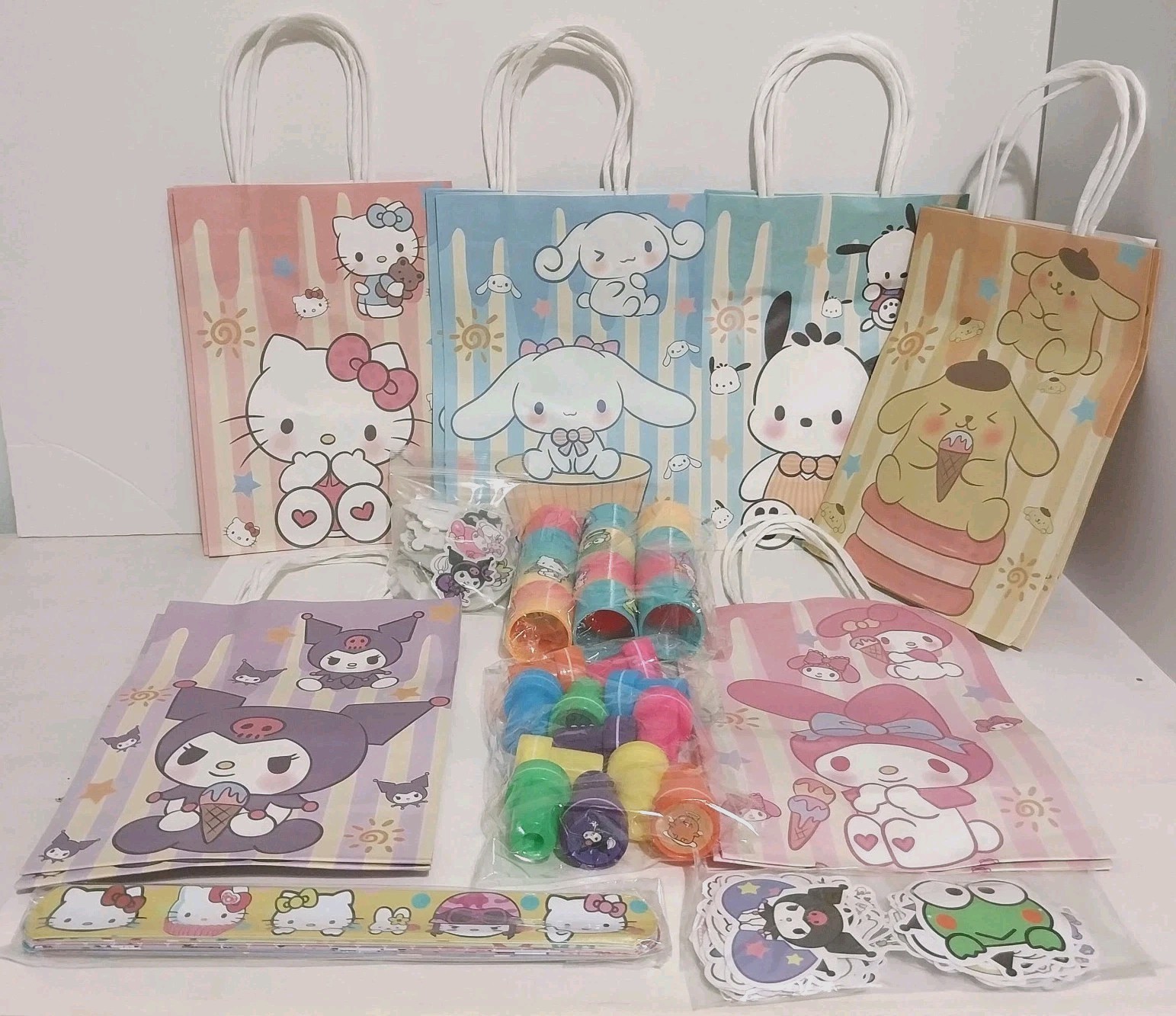 110 Piece Sanrio Hello Kitty & Friends Party Favors 12 Bags Goodie Birthday Toys 110 Piece Sanrio Hello Kitty & Friends Party Favors 12 Bags Goodie Birthday Toys