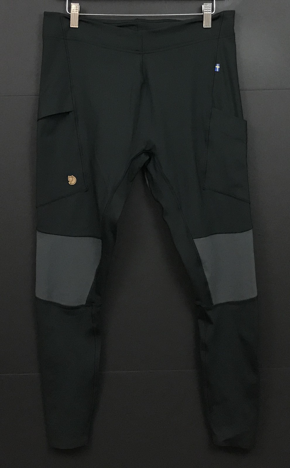 Fjallraven Abisko Trekking Tights Pro Black Gray Hiking 84772 Men\'s Size Large