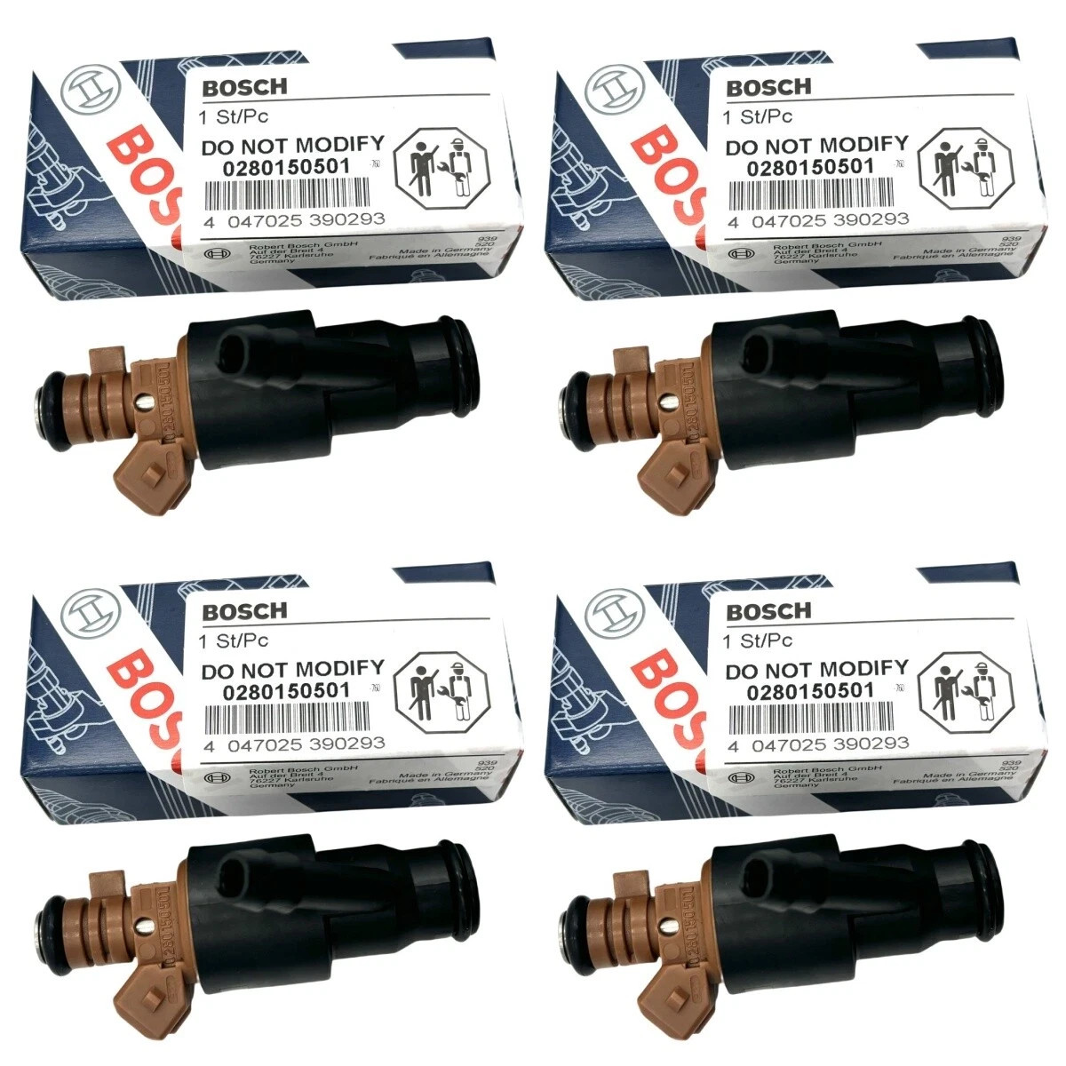 4x OEM Bosch Fuel Injectors 0280150501 For 94 - 99 BMW 318i 318ti 318is Z3 l4 CA