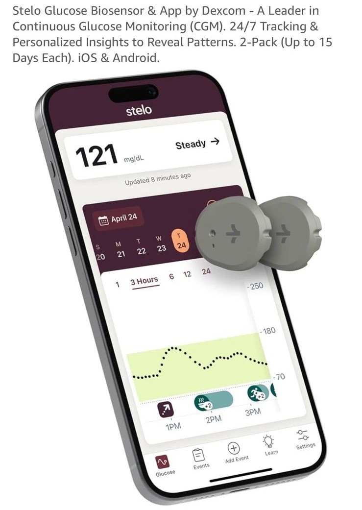Stelo Glucose Biosensor Kit (2-Pack Sensors) Exp 12/26 Stelo Glucose Biosensor Kit (2-Pack Sensors) Exp 12/26