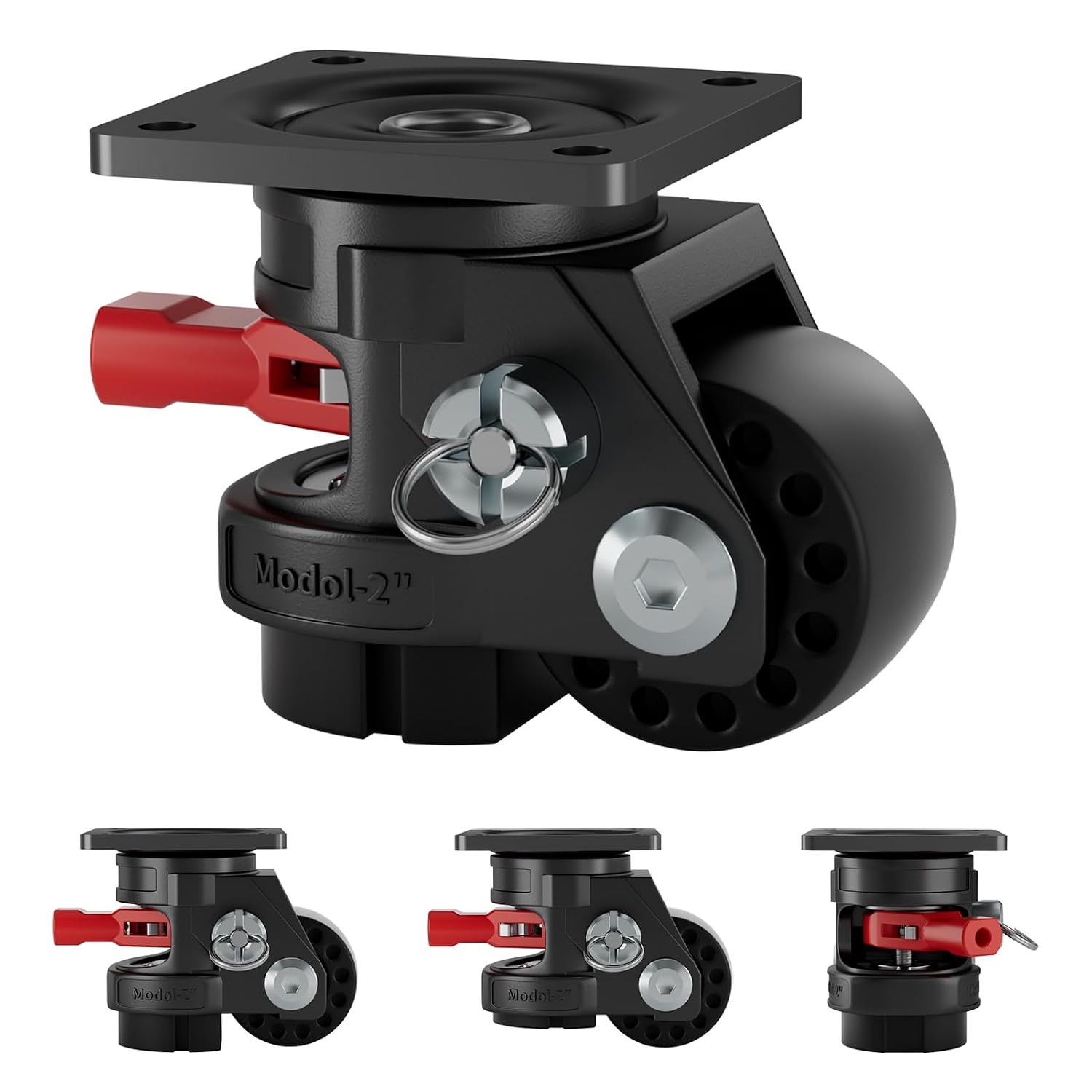 Leveling Casters Wheel Heavy Duty 4800LBS Load Caster Set of 4