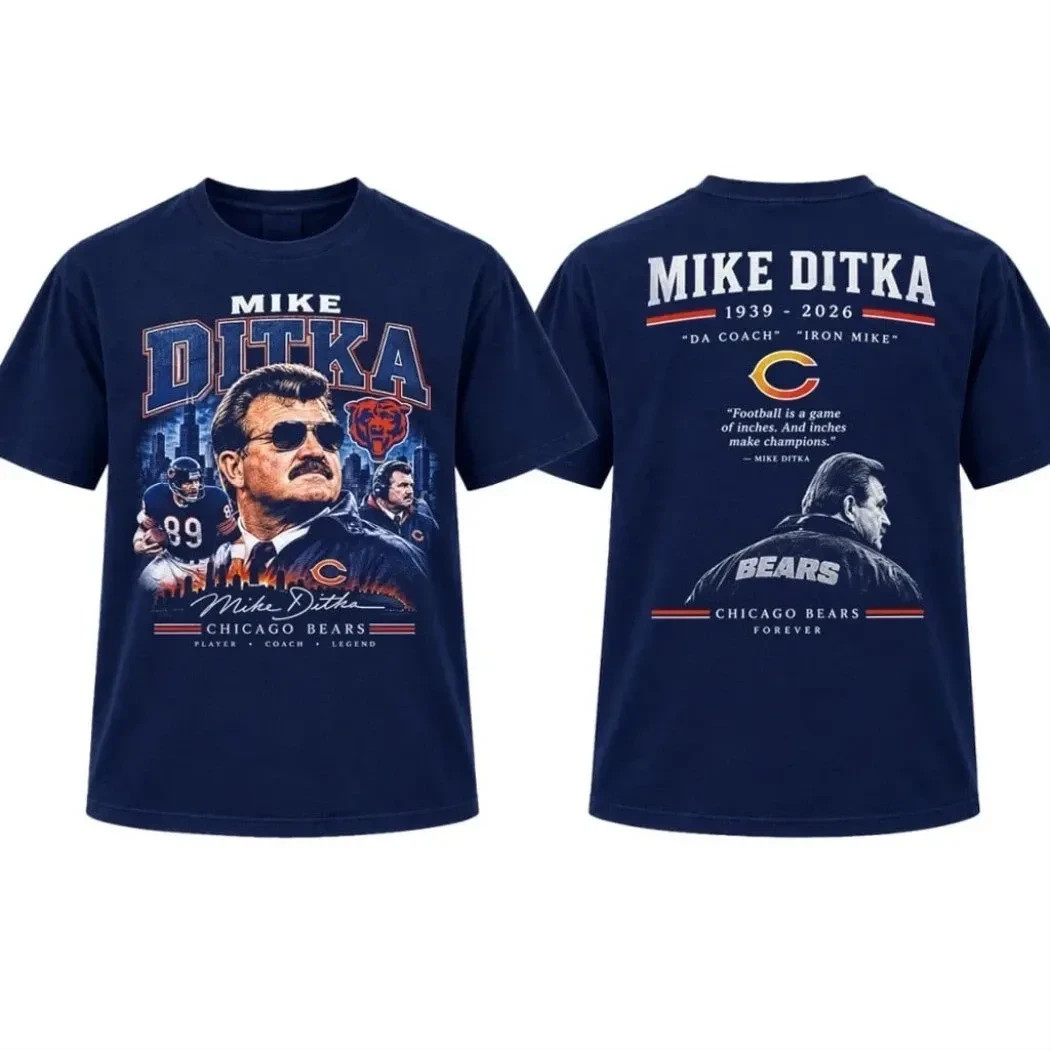 Mike Ditka 1939-2026 Chicago Bears Number 89 Memorial Graphic Fan Unisex Tee Mike Ditka 1939-2026 Chicago Bears Number 89 Memorial Graphic Fan Unisex Tee