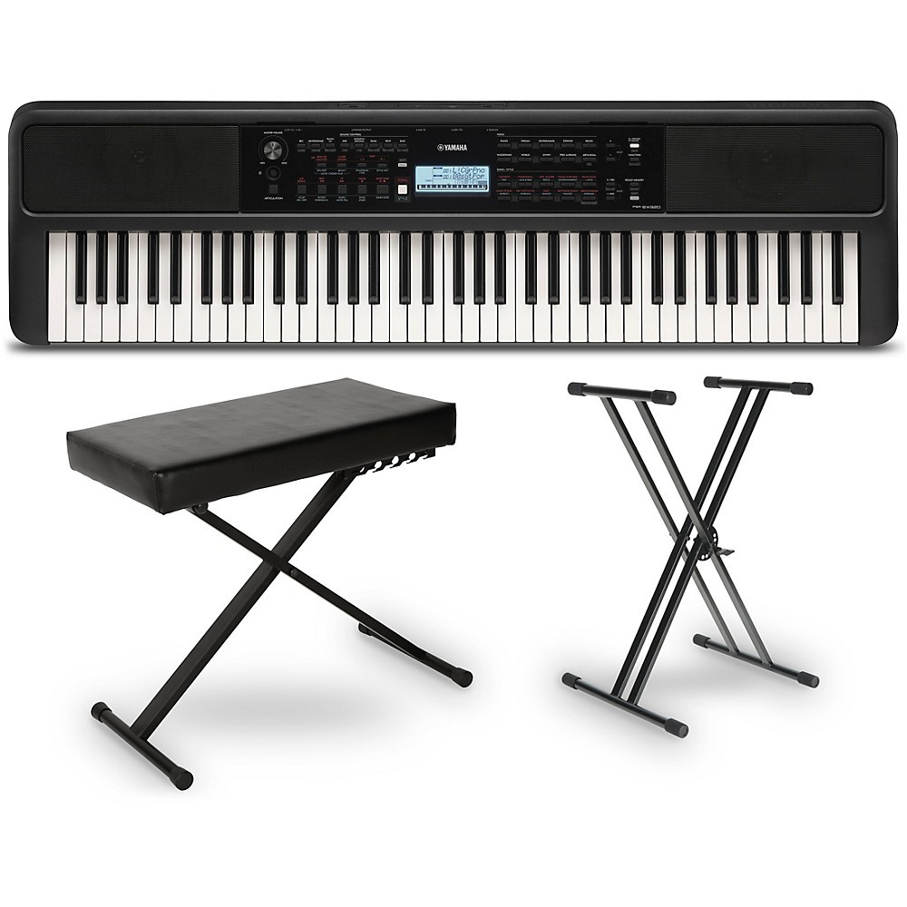 Yamaha PSREW320 76Key Portable Keyboard Essentials Bundle