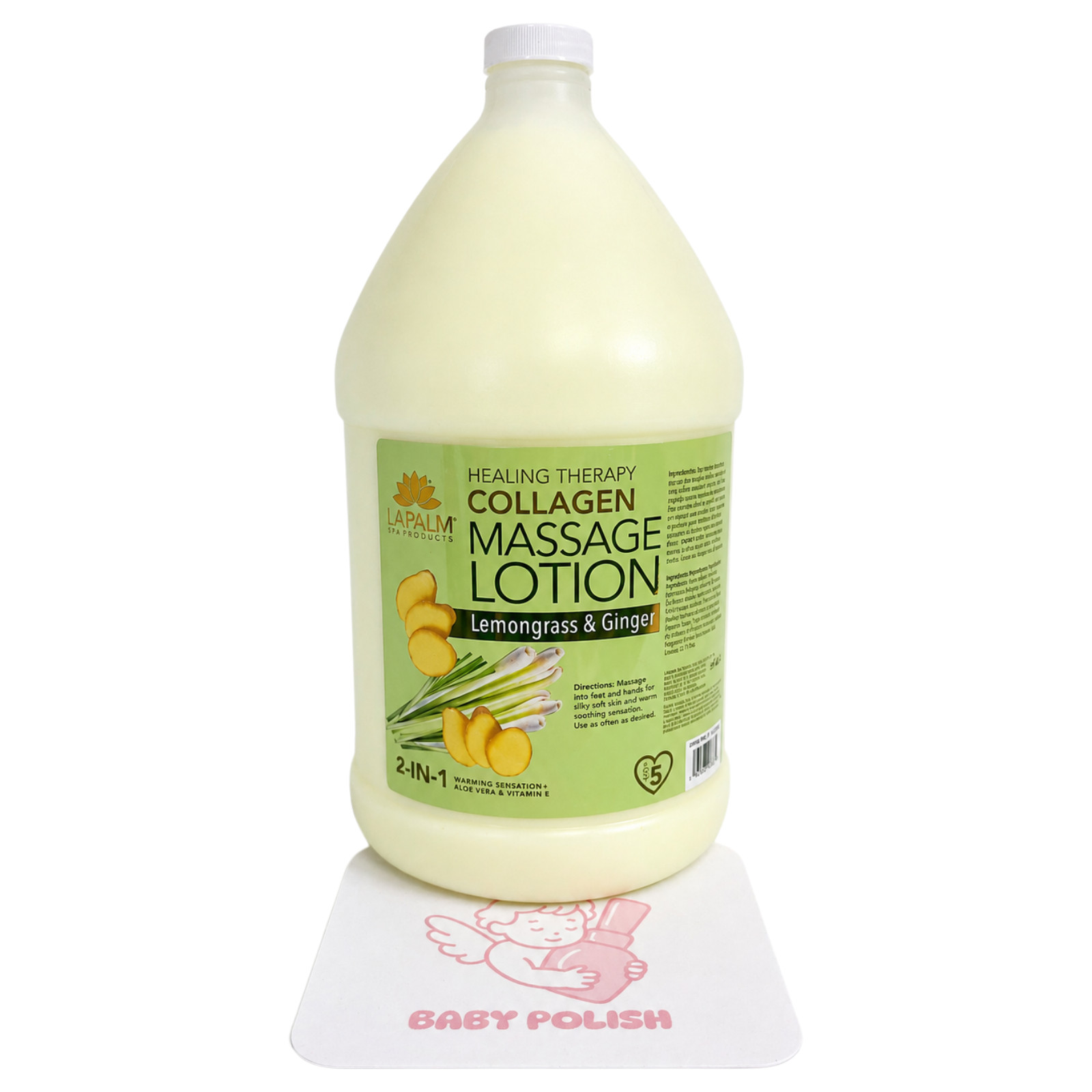 La Palm Healing Therapy Massage Lotion Gallon - Lemongrass & Ginger