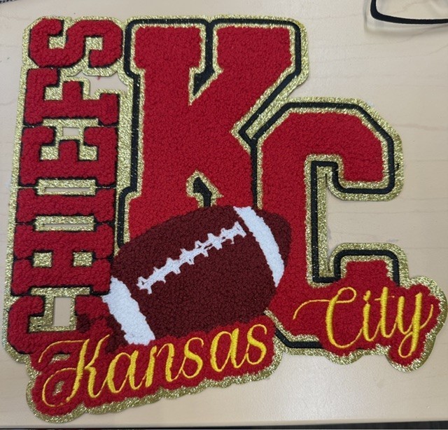 KC Chiefs Iron on Patch 10x10 KC Chiefs Iron on Patch 10x10