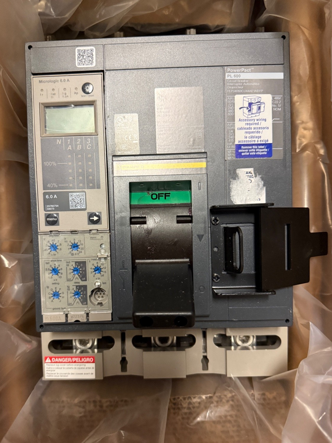 Square D PLP 3 Pole 600 Amp Circuit Breaker