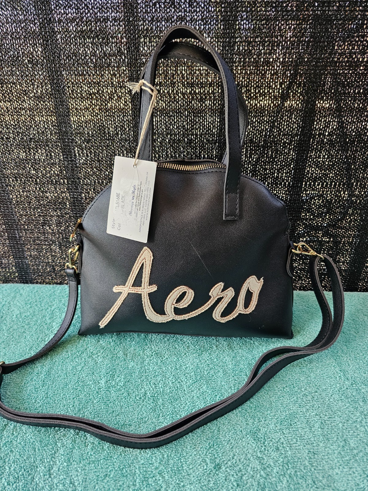 Aeropostale Women’s Girl\'s Crossbody Handbag Shoulder Bag - Aero Black & White Aeropostale Women’s Girl\'s Crossbody Handbag Shoulder Bag - Aero Black & White