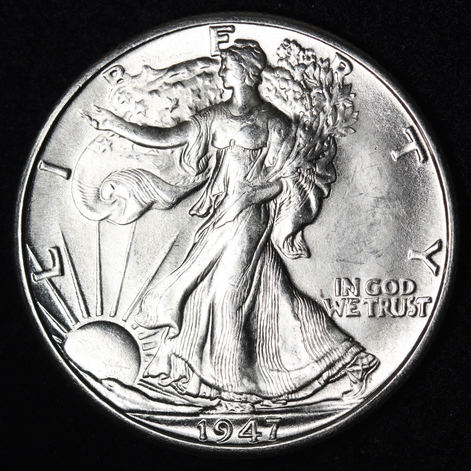 BU 1947-D Walking Liberty SILVER Half Dollar UNCIRCULATED UNC MS 