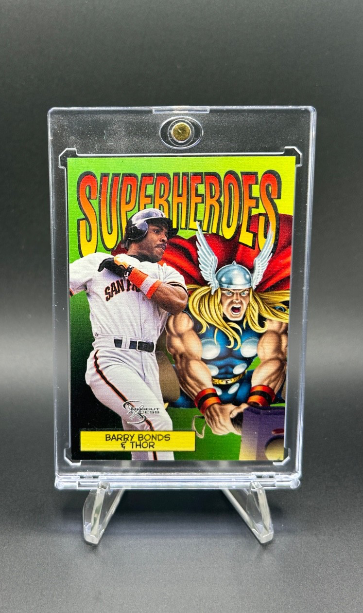 Fleer/SkyBox 1998 Dugout Axcess Superheroes Barry Bonds Thor  #1 of 10 SH