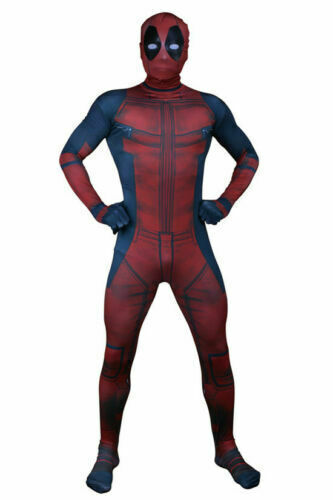 Deadpool Cosplay Costume Jumpsuit Men Kids Bodysuit Zentai Suit Christmas Gifts