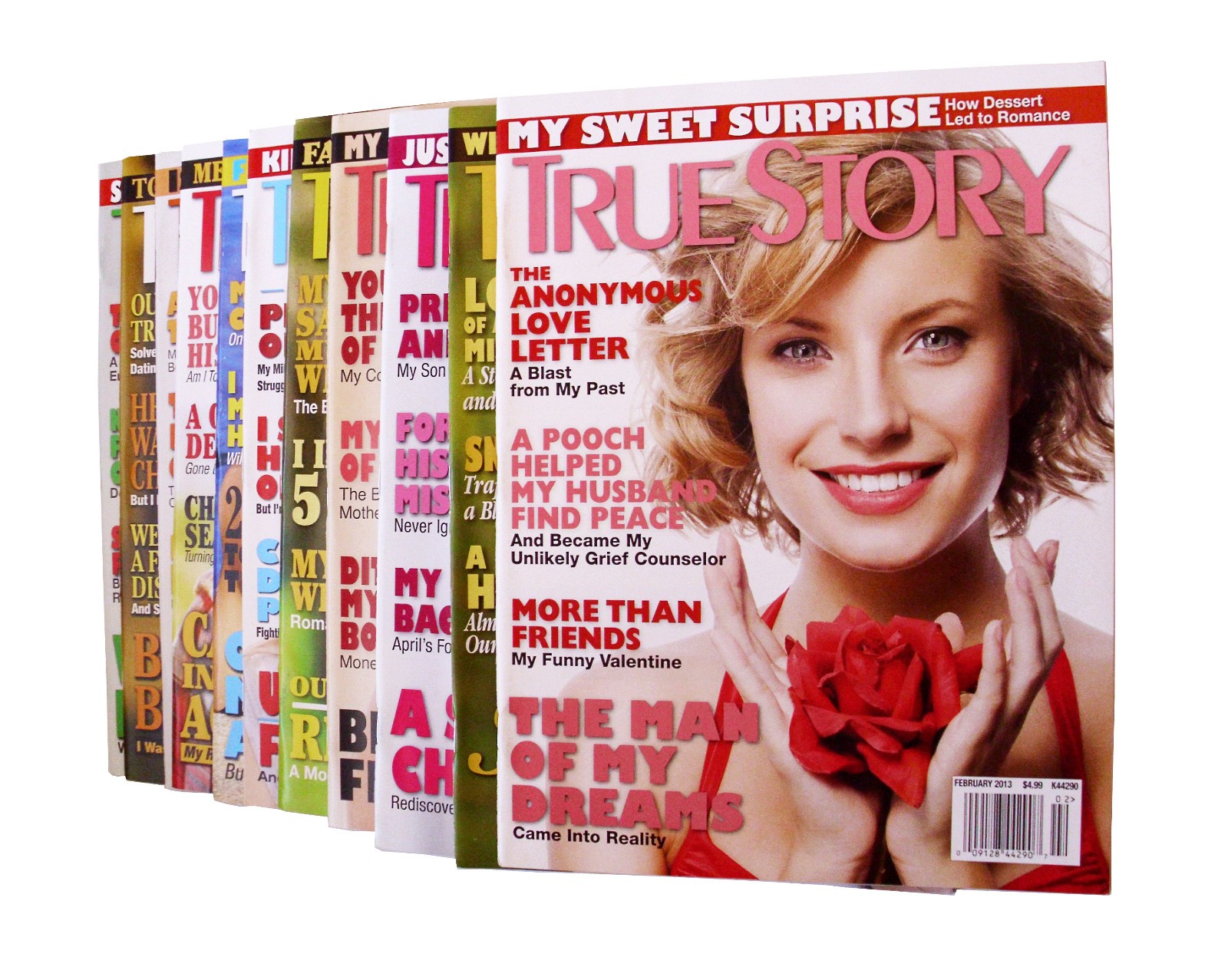 2013 True Story Magazines, 11 months, January to December, missing January. 2013 True Story Magazines, 11 months, January to December, missing January.