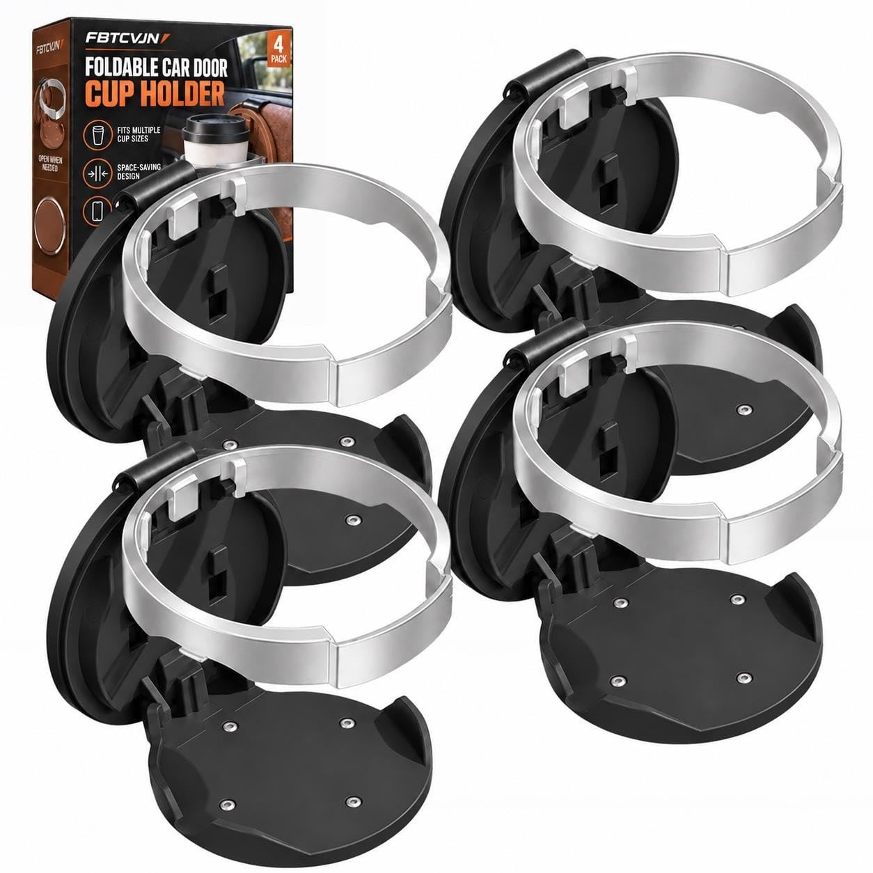 Universal Foldable Car Cup Holder with Hook Folding Automotive Door Storage Universal Foldable Car Cup Holder with Hook Folding Automotive Door Storage
