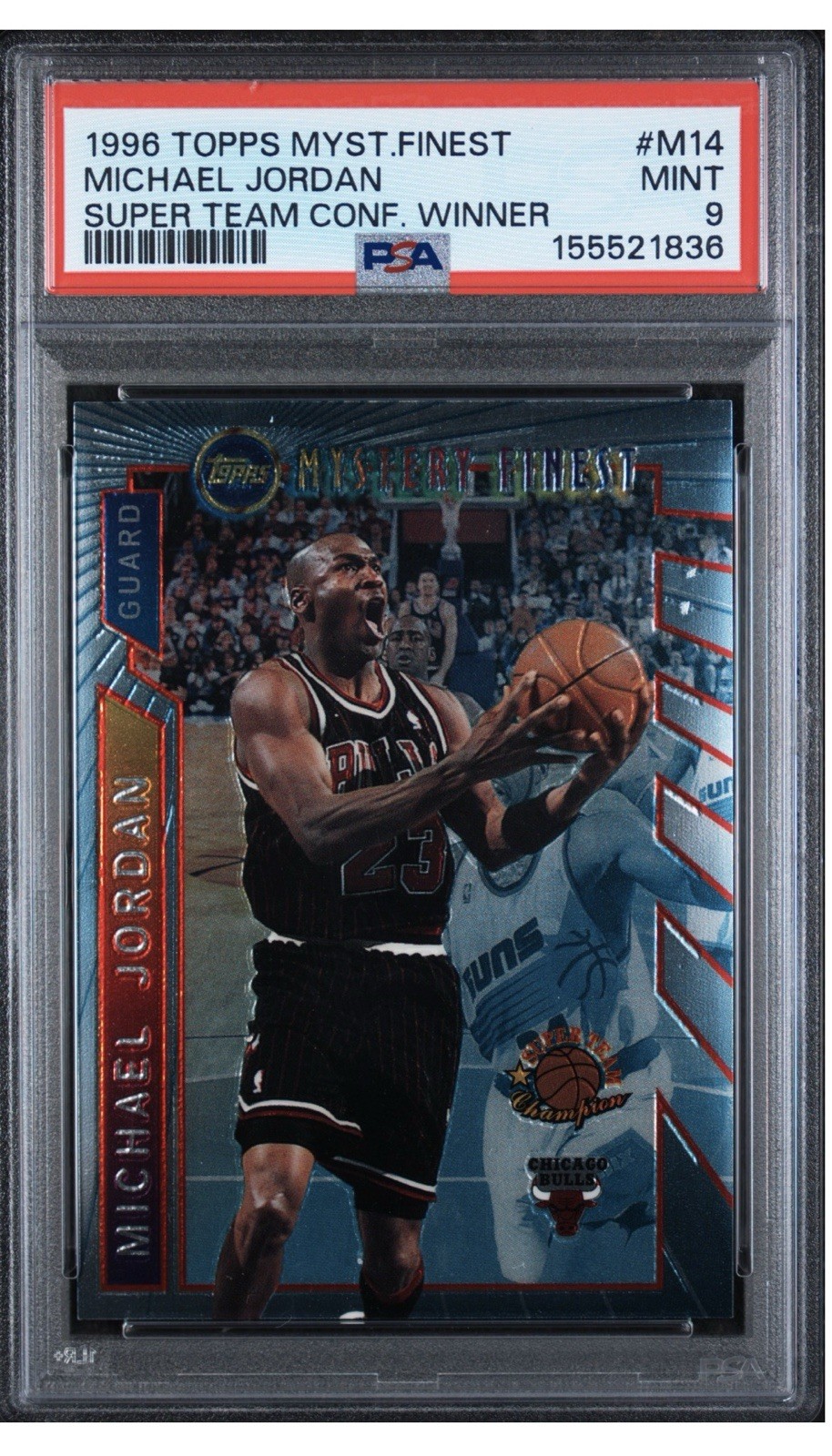 1996-97 Topps - Super Team Champions Mystery Finest Michael Jordan #M14 PSA 9🔥 1996-97 Topps - Super Team Champions Mystery Finest Michael Jordan #M14 PSA 9🔥