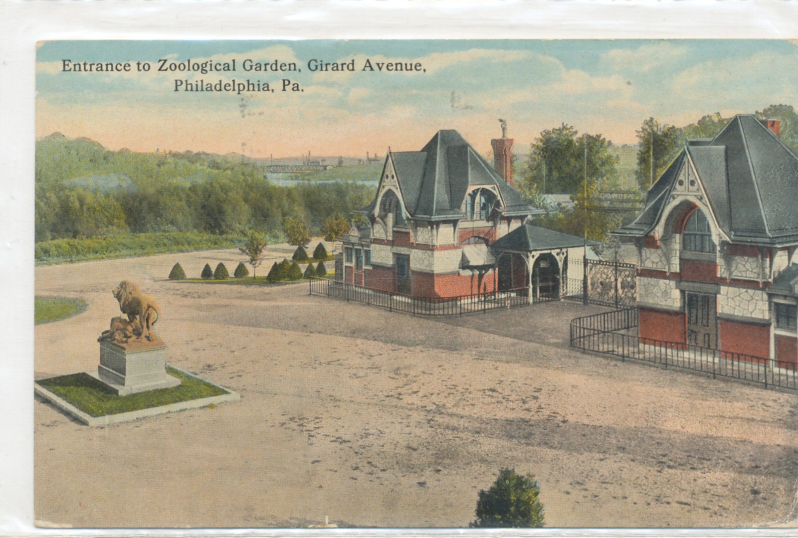 PA PHILADELPHIA - ZOOLOGICAL GARDEN GIRARD AVE - 1919 postcard PA PHILADELPHIA - ZOOLOGICAL GARDEN GIRARD AVE - 1919 postcard
