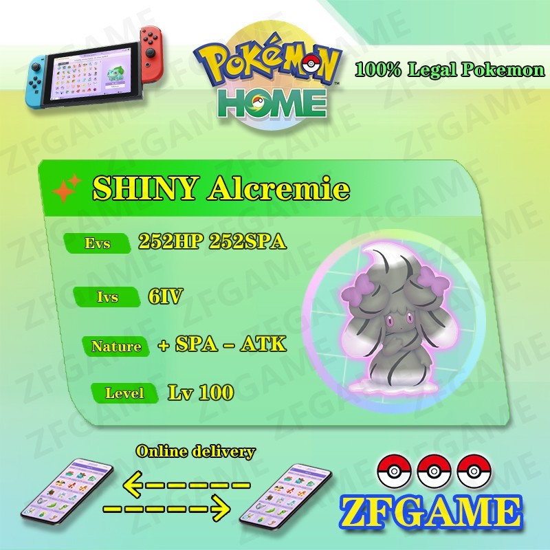 ✨6IV SHINY Alcremie + EVS🚀 POKEMON HOME✨Champions✨Online delivery⚡