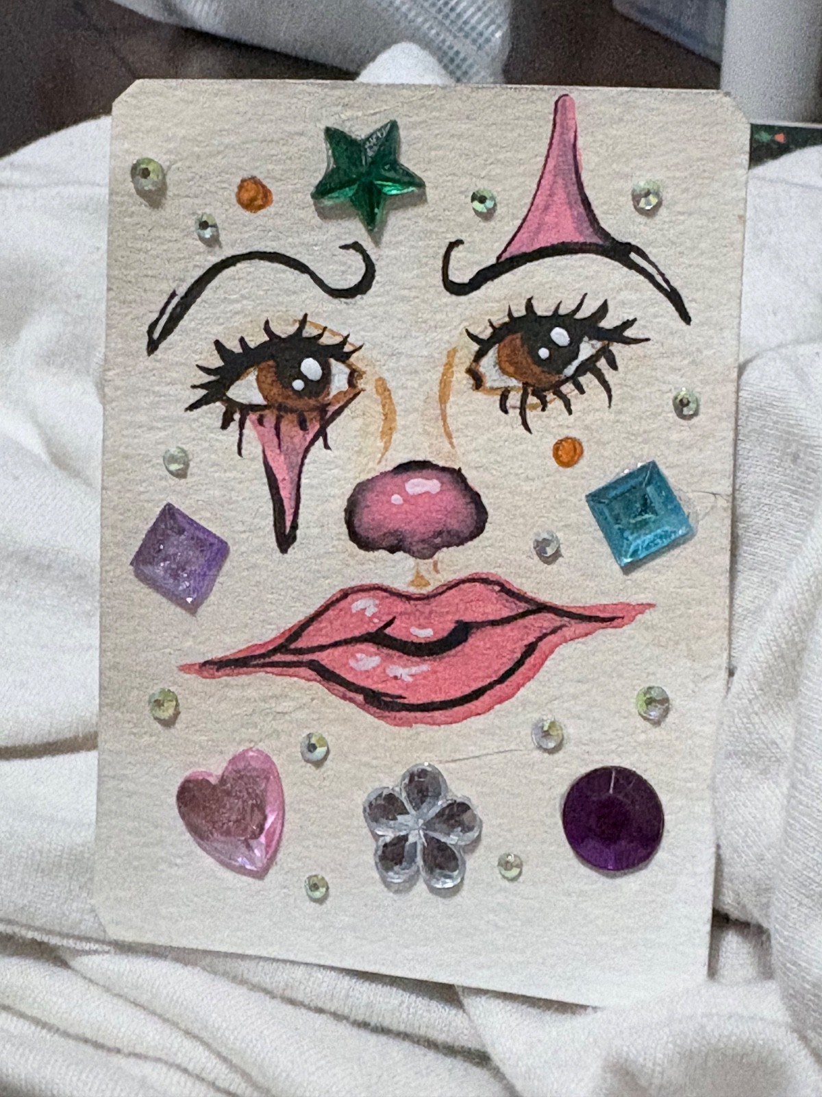 ACEOs Original Watercolor NOT PRINT | Clowned (series) 2.5 x 3.5 | artbynight3 ACEOs Original Watercolor NOT PRINT | Clowned (series) 2.5 x 3.5 | artbynight3