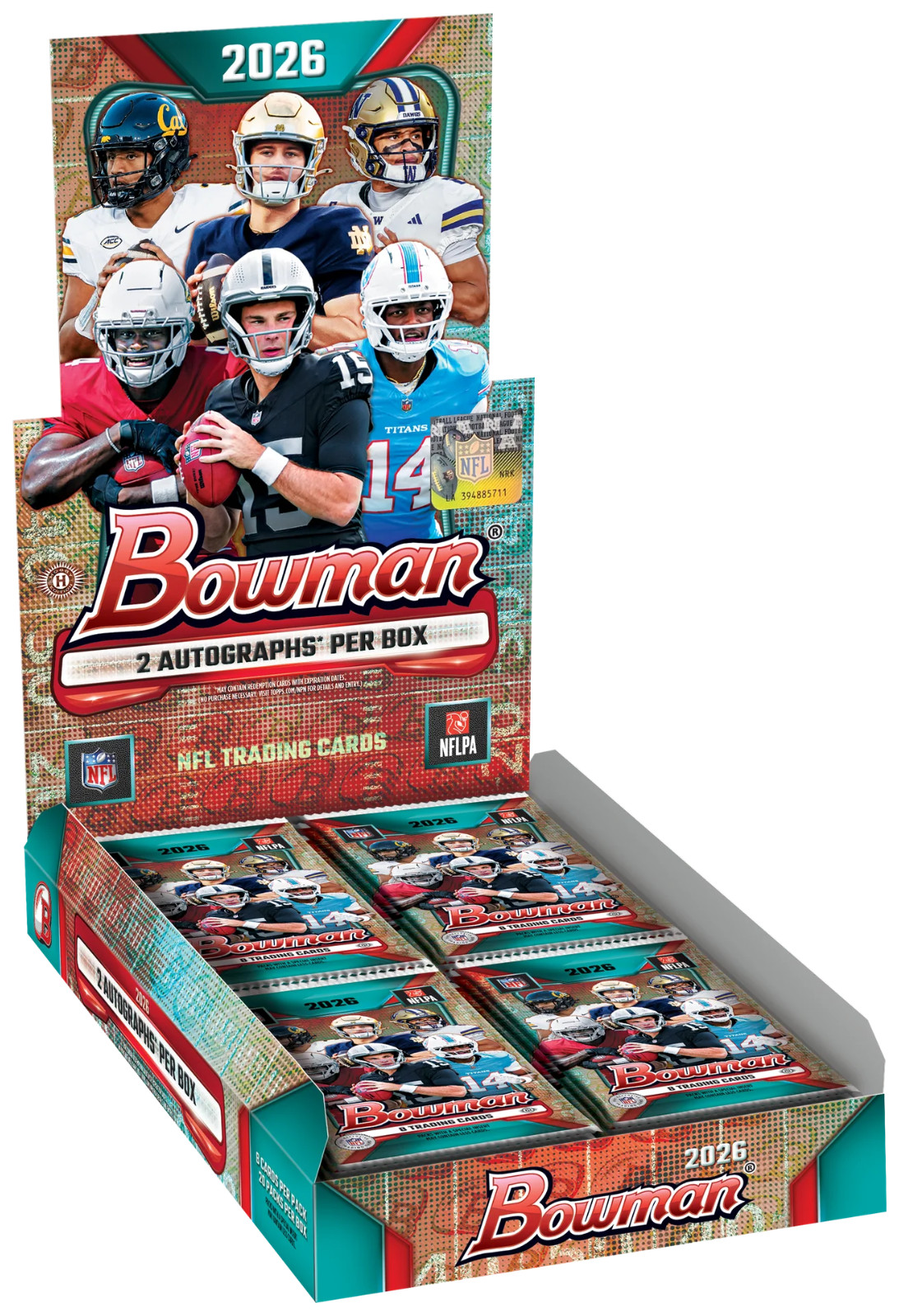 PRESALE 2026 Bowman Football Hobby Box 2 Autos Chrome NFL Confirmed
