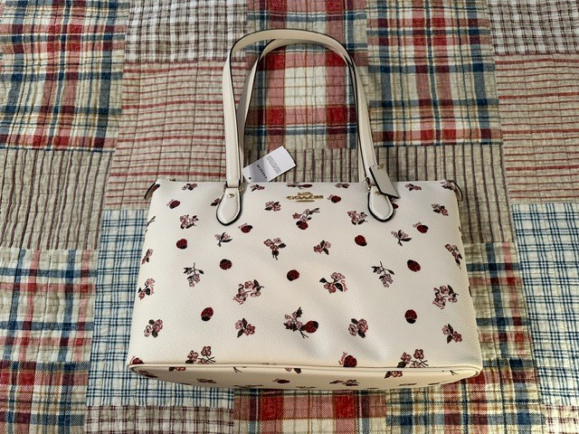 Coach Large Multi-Color Floral/Ladybug Gallery Tote Bag NWT Coach Large Multi-Color Floral/Ladybug Gallery Tote Bag NWT