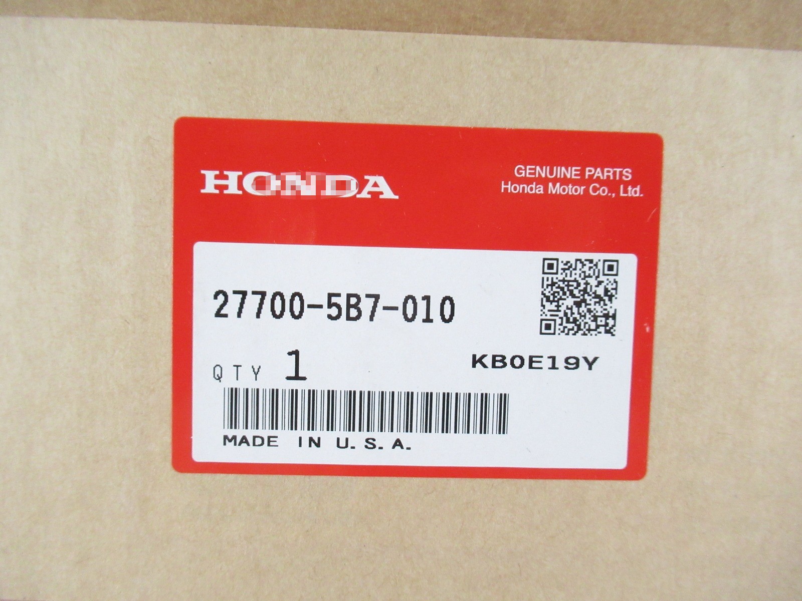 NEW OEM FOR Honda 27700-5B7-010 Secondary Valve Body Assy