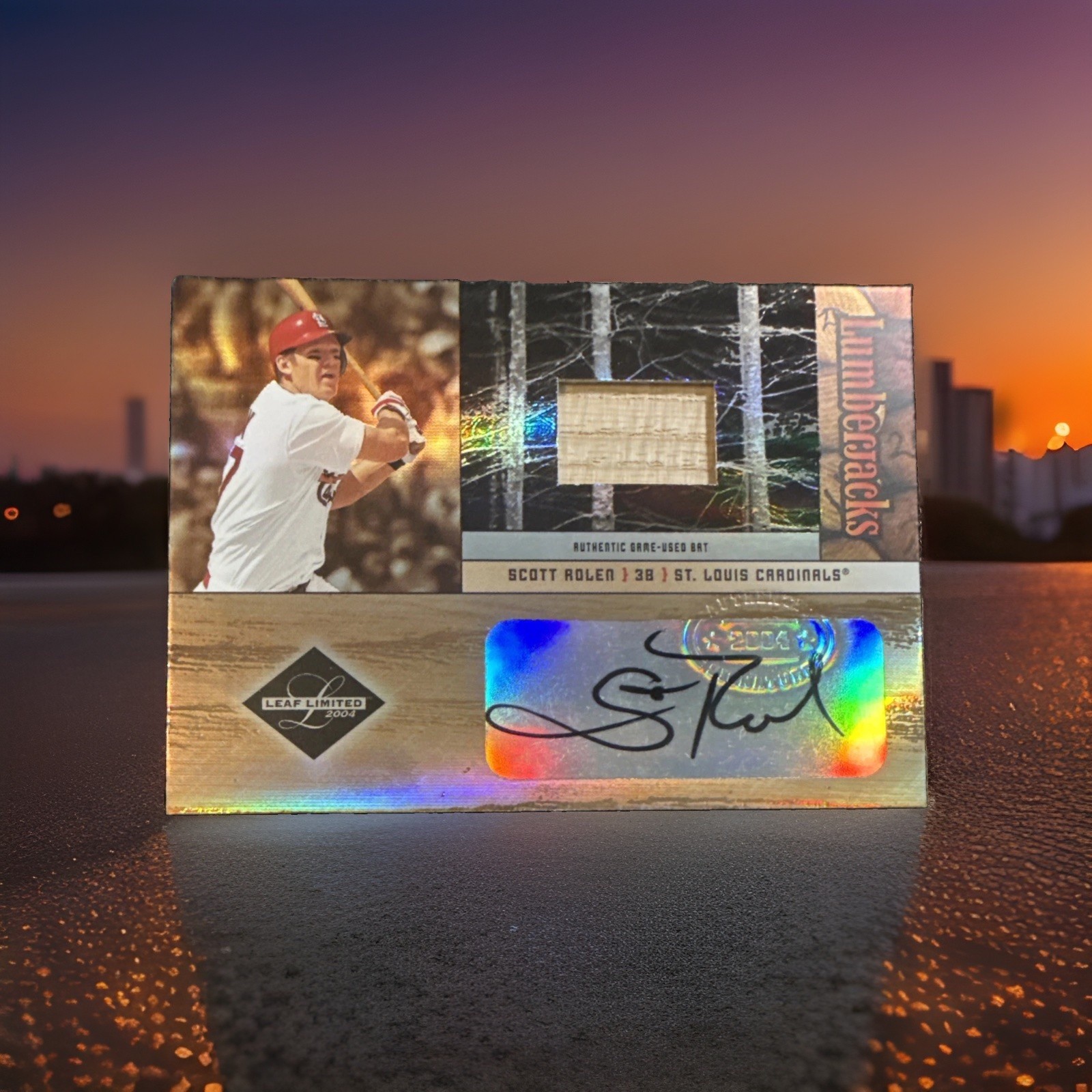 2004 Leaf Limited Scott Rolen Lumberjacks Game Used Bat & Auto /25 #LJ-34