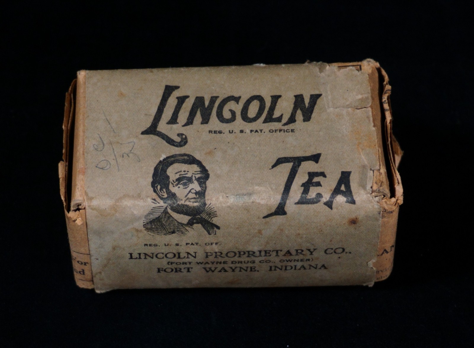 Antique Quack Medicine Lincoln Tea - RARE 1900s Apothecary Medicinal SEALED (B2) Antique Quack Medicine Lincoln Tea - RARE 1900s Apothecary Medicinal SEALED (B2)