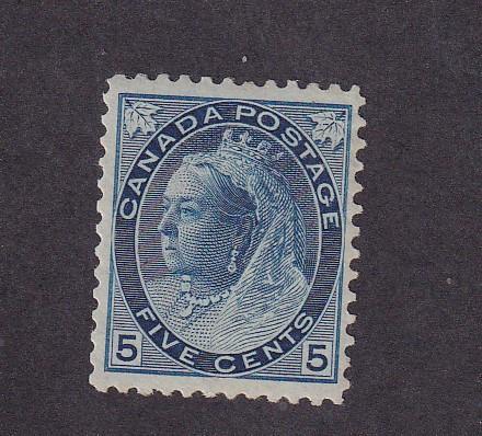 CANADA # 79b VF-MNH 5cts Q/VICTORIA CAT VALUE $1050 COMES WITH CERTIFICATE