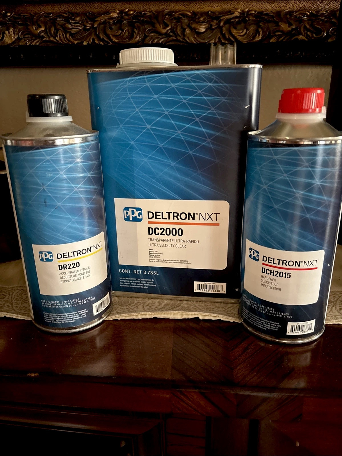 DC2000 Ppg Deltron 1 Gallon Clear,  DCH2015 1 Qt, Dr220 1 Qt Kit,  