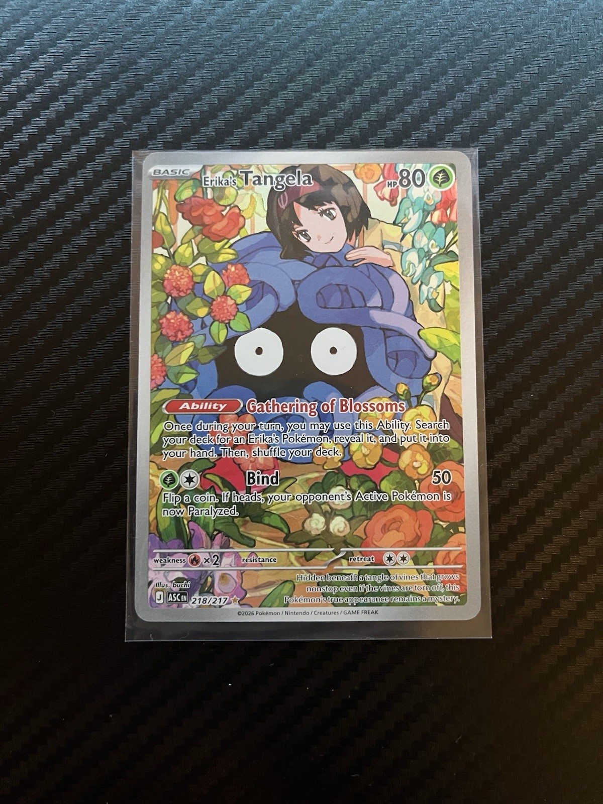 Erika\'s Tangela 218/217 Me: Ascended Heroes Holo Erika\'s Tangela 218/217 Me: Ascended Heroes Holo