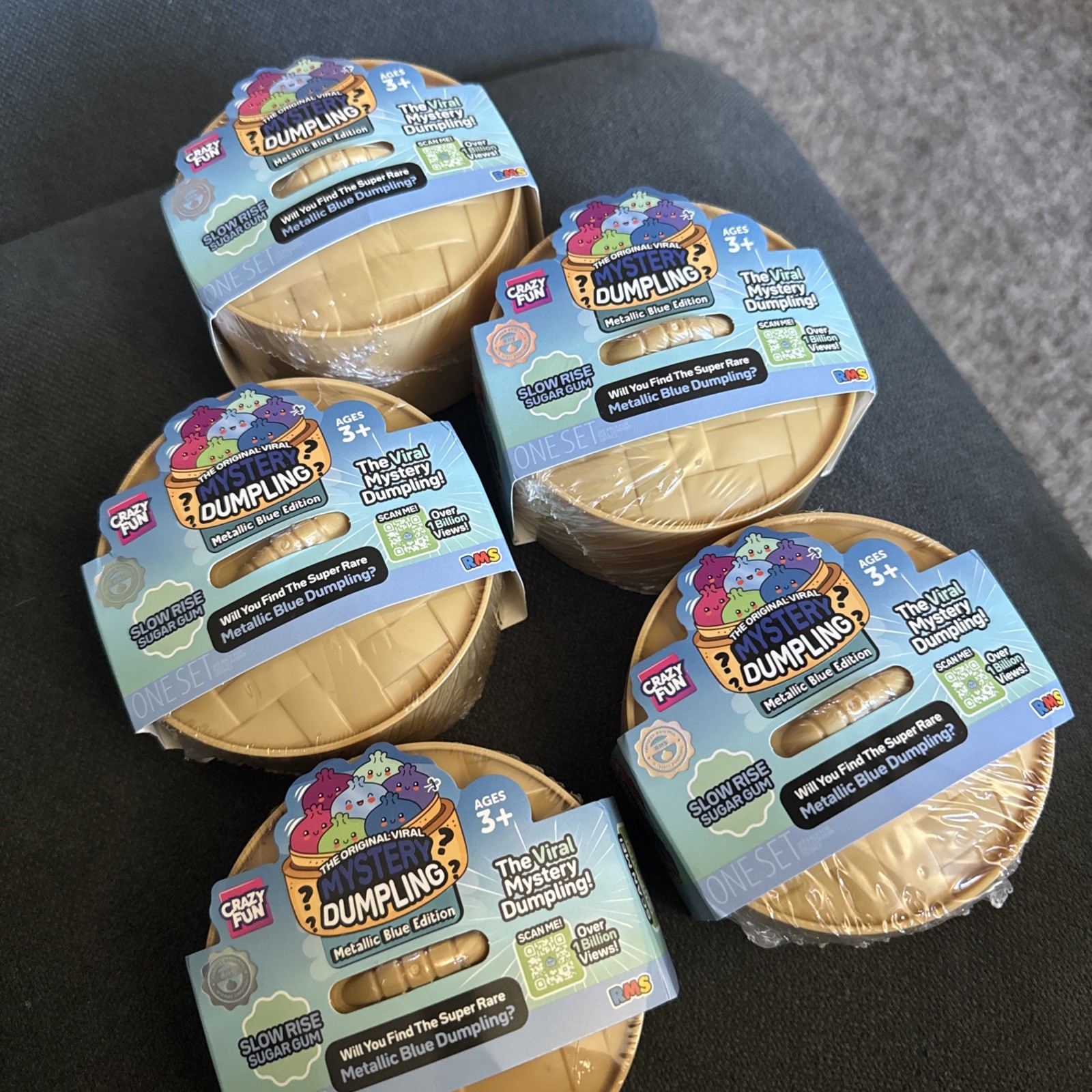 Lot of 5 RMS Crazy Fun Mystery Dumpling Metallic Blue SEALED Viral five below Lot of 5 RMS Crazy Fun Mystery Dumpling Metallic Blue SEALED Viral five below