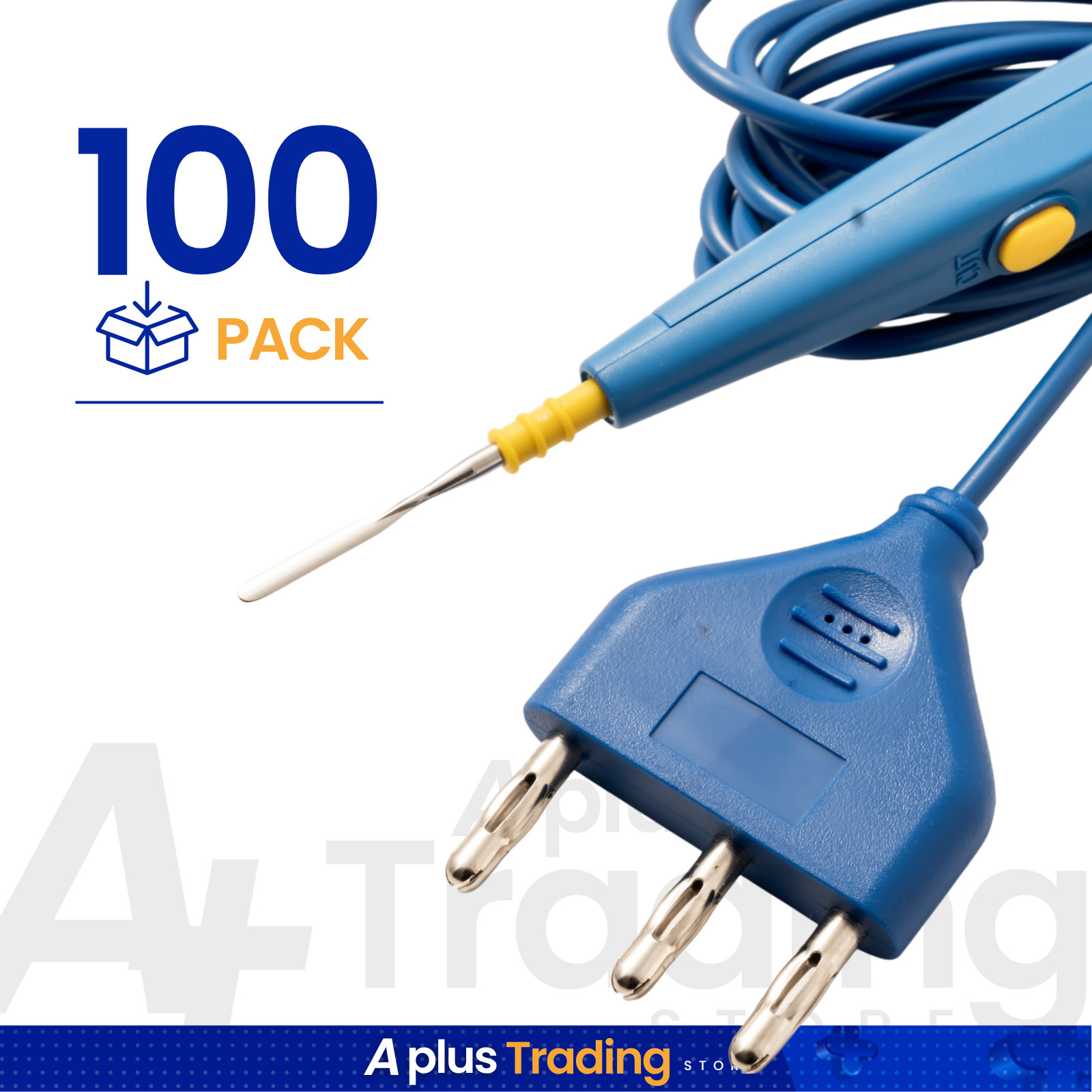 Electrosurgical Pencil  with cable and connector - Box of 100 pieces