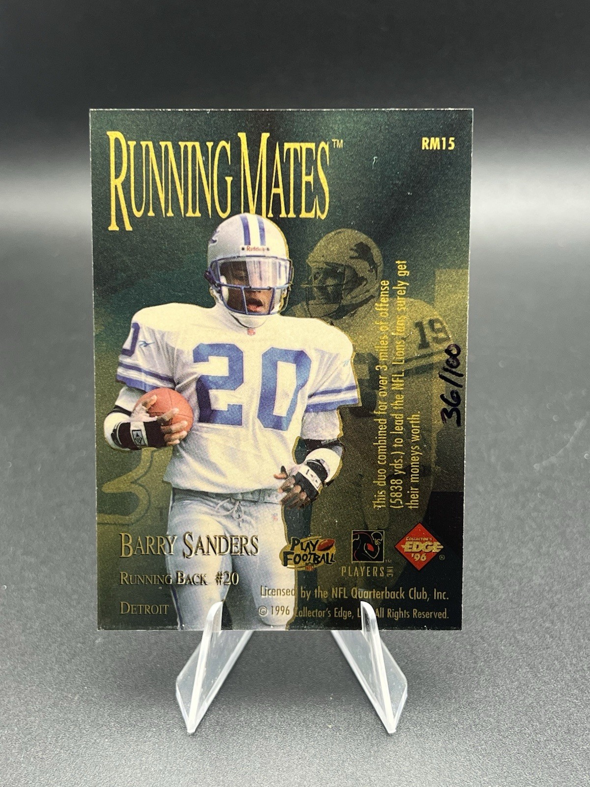GOLD /100💎1996 President\'s Reserve -Running Mates🔥Barry Sanders #RM15 GOLD /100💎1996 President\'s Reserve -Running Mates🔥Barry Sanders #RM15
