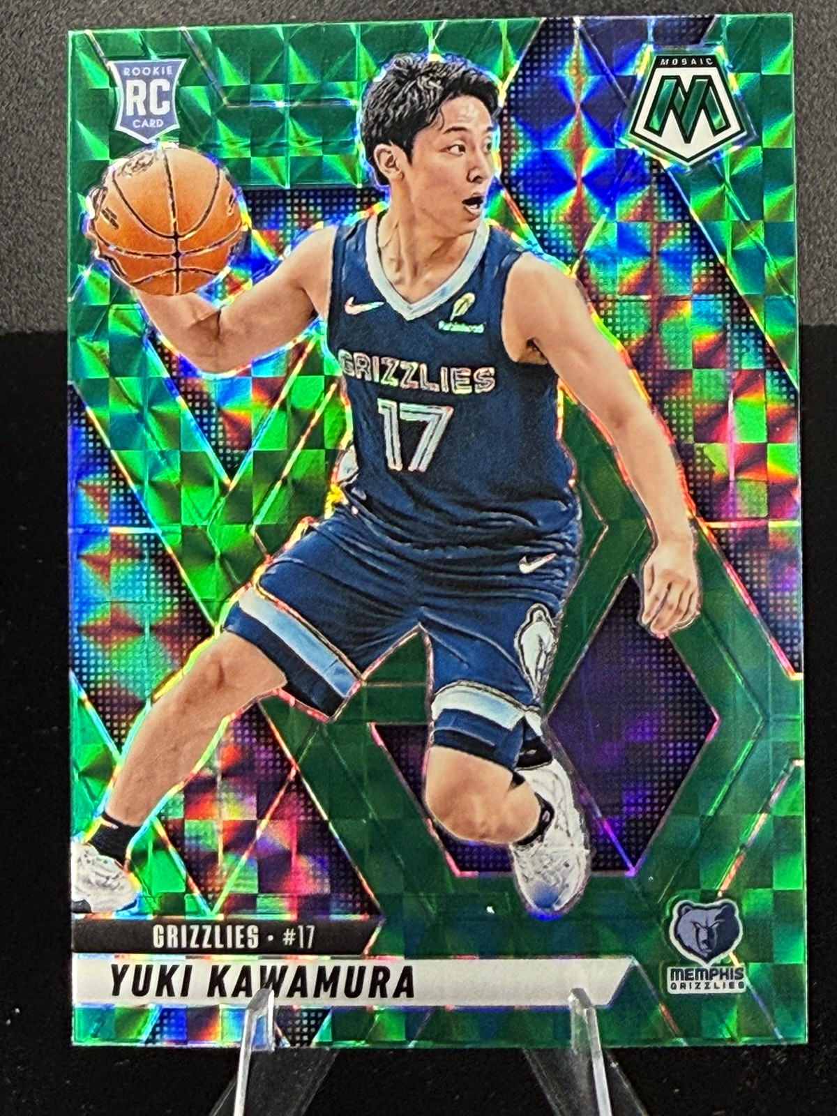 Panini 2024-25 Mosaic - Yuki Kawamura [Green Mosaic] #209 Memphis Grizzlies RC