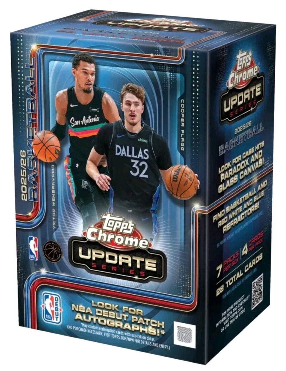 2025-26 TOPPS CHROME UPDATE NBA VALUE BLASTER BOX
