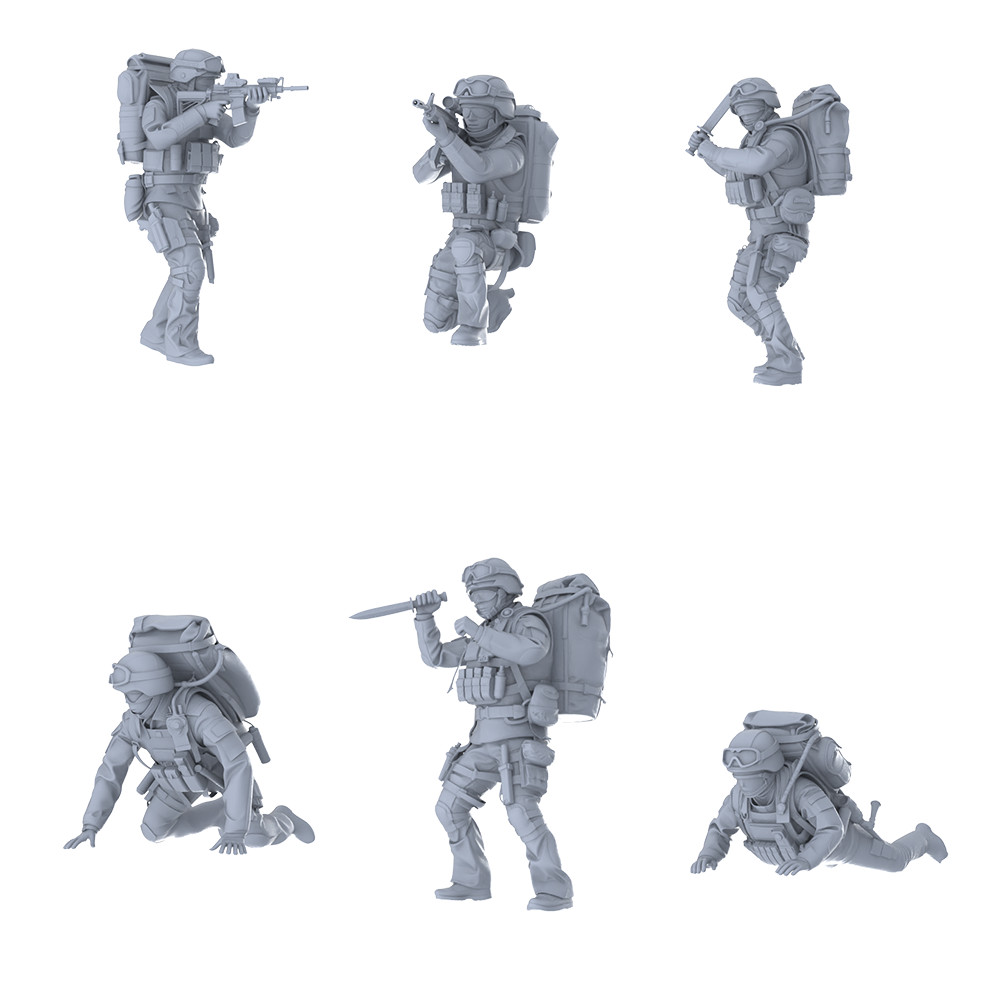 Modern Chinese Highland Border Soldiers Battle Move LYGR442 1/35/48/72/144