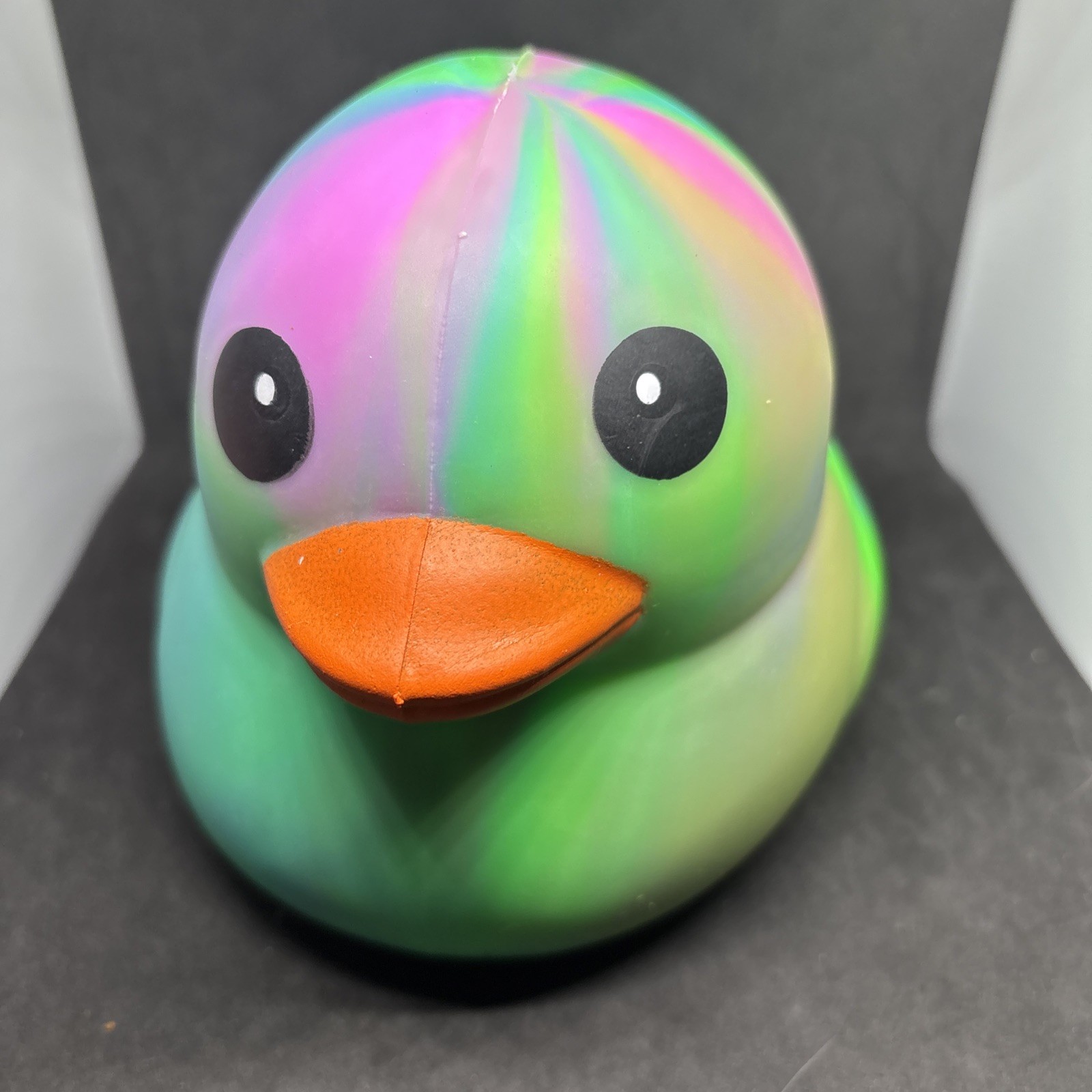 Toymendous Squeeezy Rainbow Tie Dye Duck Squishy Gel Squeeze Sensory Toy NEW