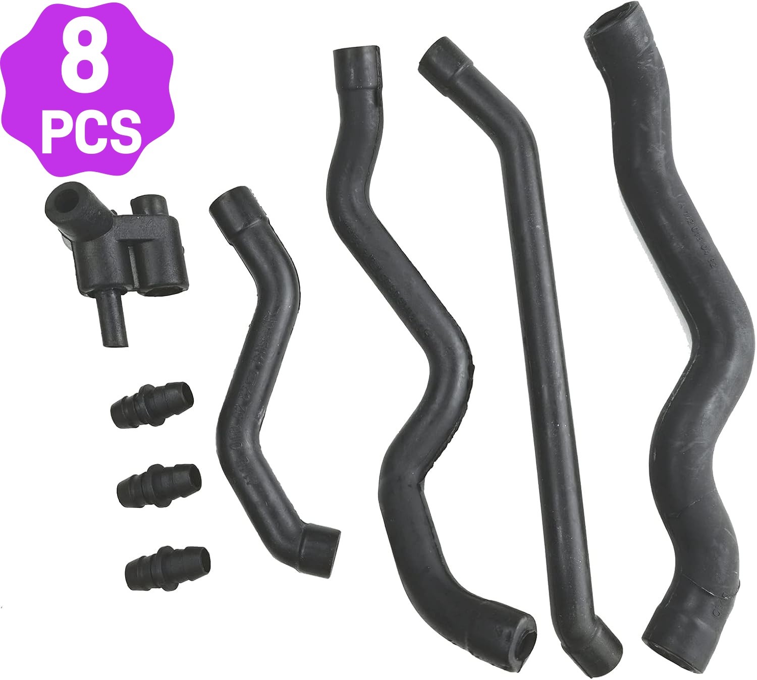 8pcs Crankcase Ventilation Air Intake Breather Hose Set Kits for Mercedes