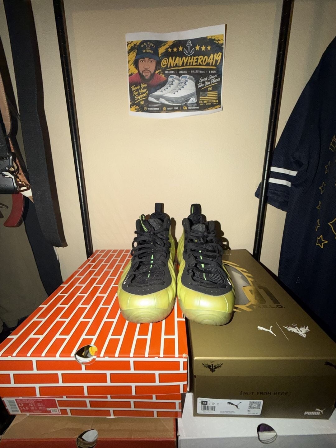 Nike Air Foamposite Pro Electric Green Size 13 Black Nike Air Foamposite Pro Electric Green Size 13 Black