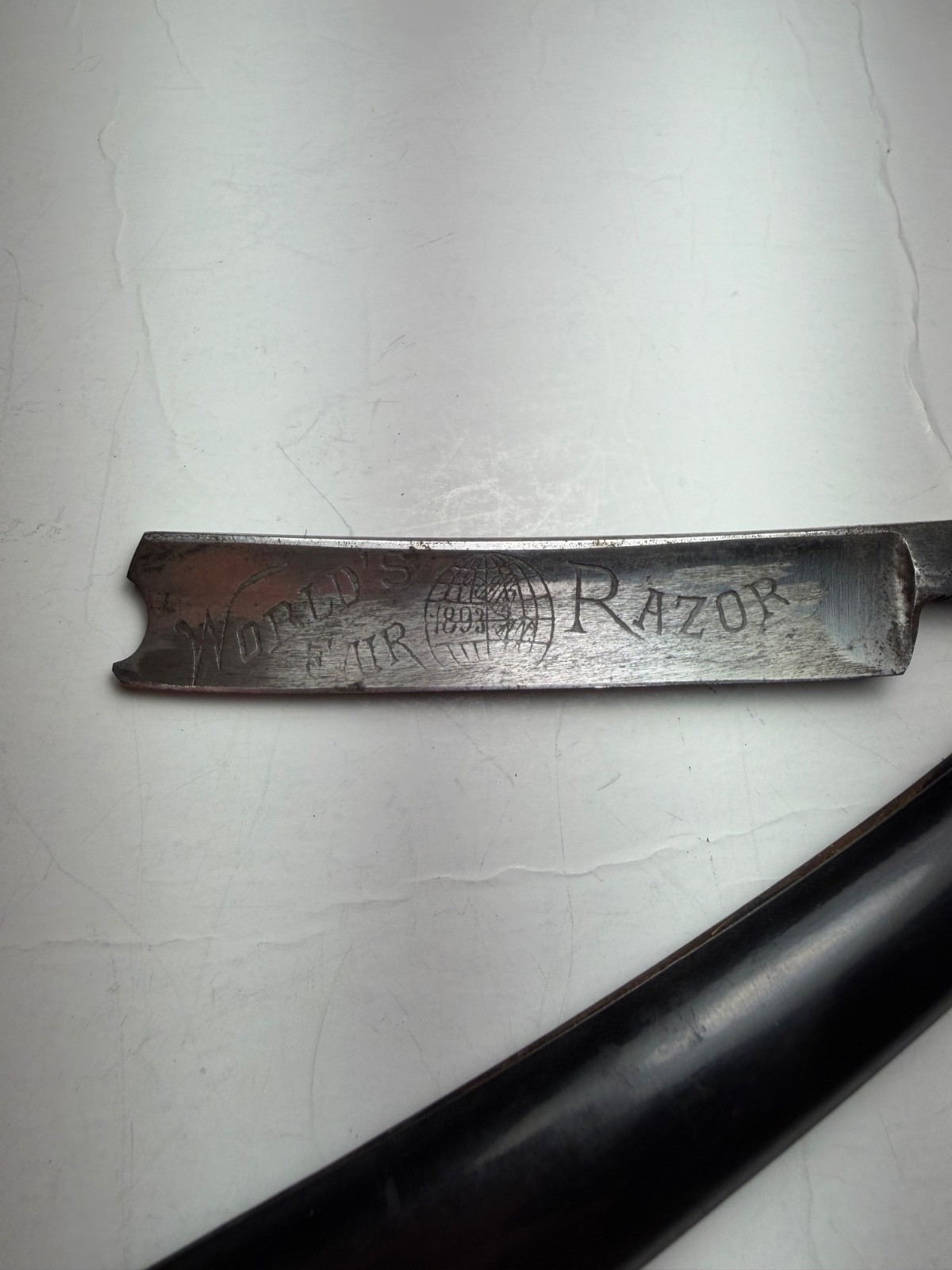 Antique 1893 Chicago World's Fair Straight Razor- Commemorative Souvenir Antique 1893 Chicago World's Fair Straight Razor- Commemorative Souvenir