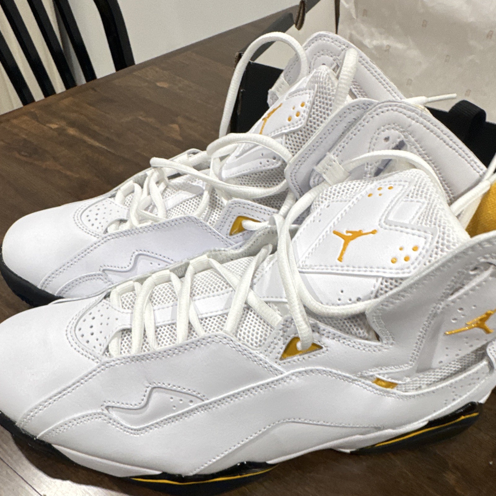 Jordan Air Jordan True Flight White/Black/Yellow Ochre 342964-107 Jordan Air Jordan True Flight White/Black/Yellow Ochre 342964-107
