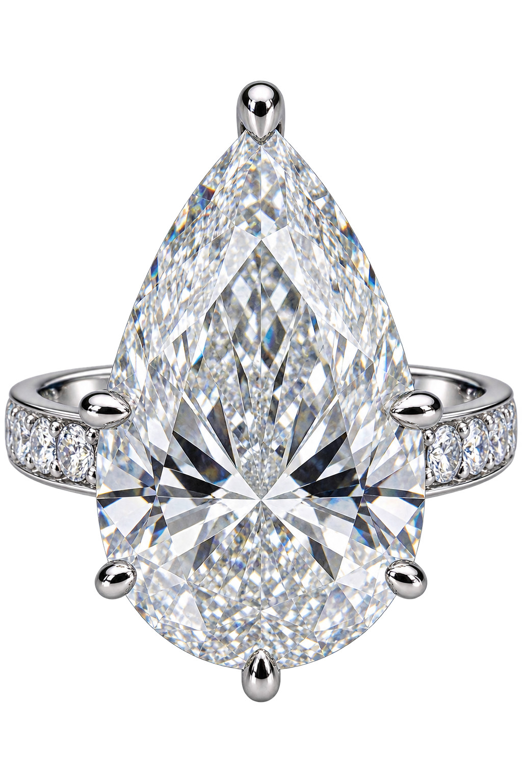 6.50 Ct Certified VVS1; E/F  Diamond Solitaire Ring-FREE Studs