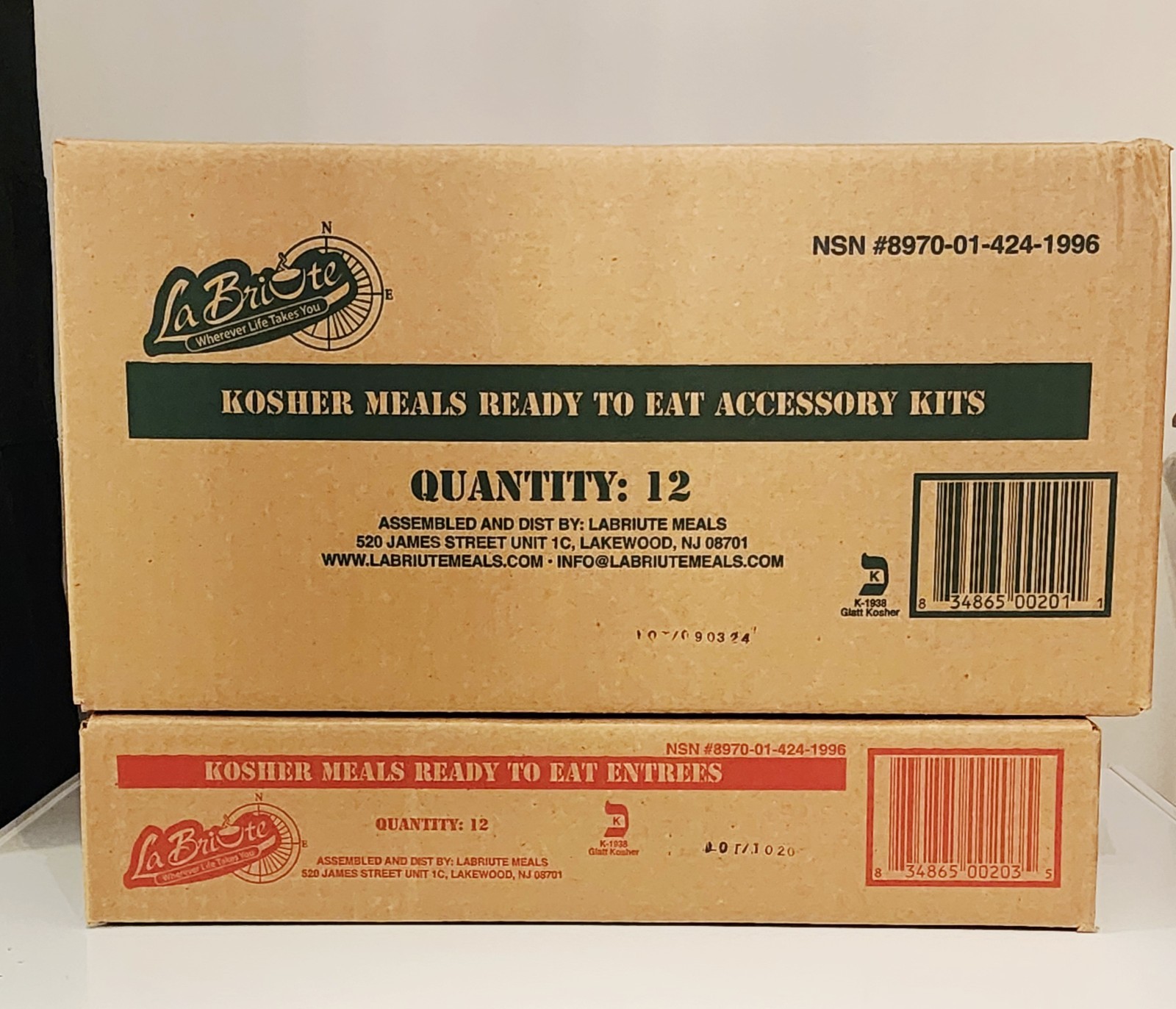 USGI KOSHER RELIGIOUS MEALS READY TO EAT MRE CASE 2026 INSP DATE