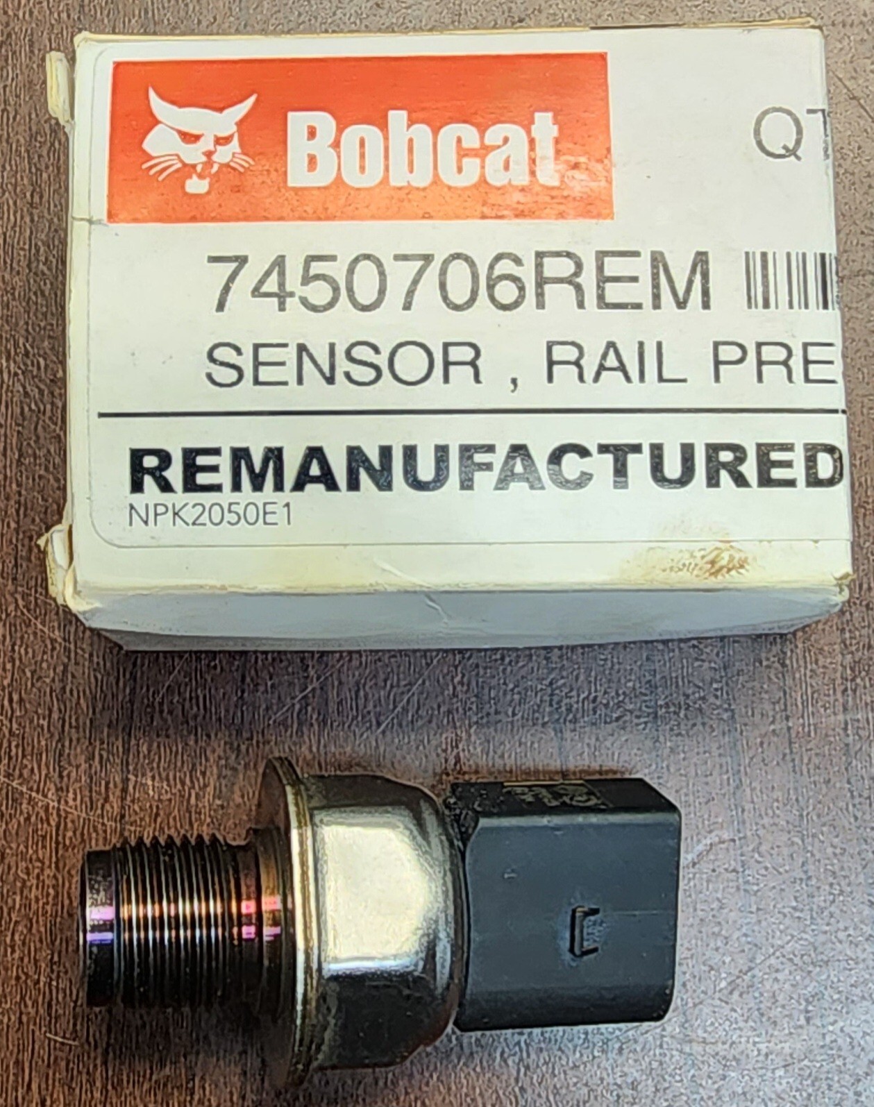Bobcat Reman Fuel Rail Pressure Sensor 7450706REM Factory Reman