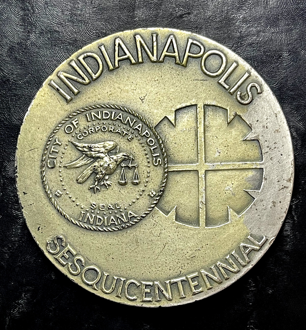 1821- 1971 INDIANAPOLIS SESQUICENTENNIAL LE .999 5.2 oz SILVER MEDALLION