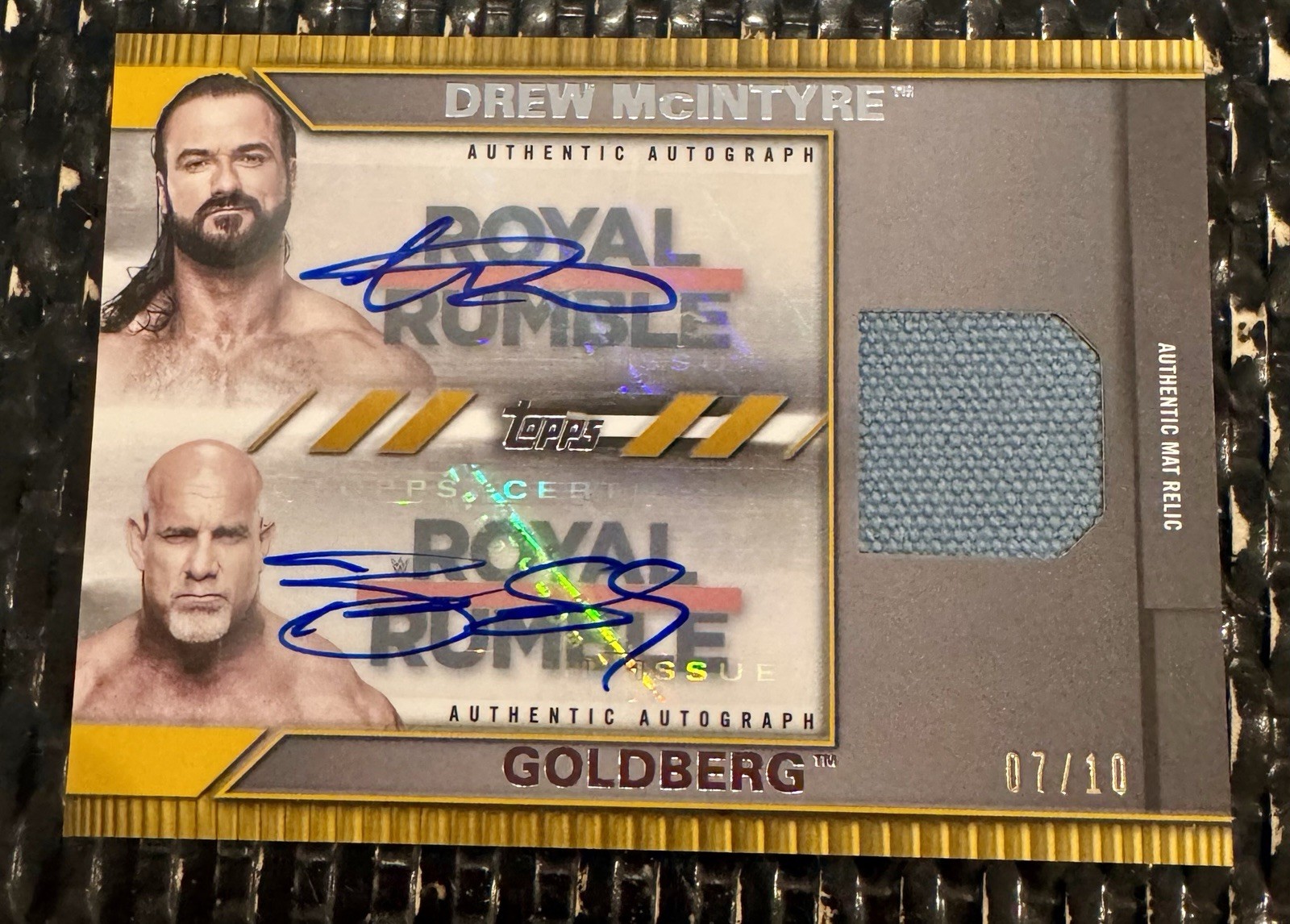 2021 Topps WWE Undisputed McIntyre Goldberg Dual Auto Relic 07/10 2021 Topps WWE Undisputed McIntyre Goldberg Dual Auto Relic 07/10