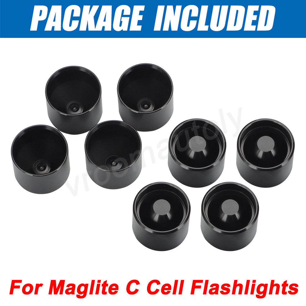 For Maglite C/D Cell Dry Storage Hidden Cups , Anodized Aluminum Non Freeze Plug