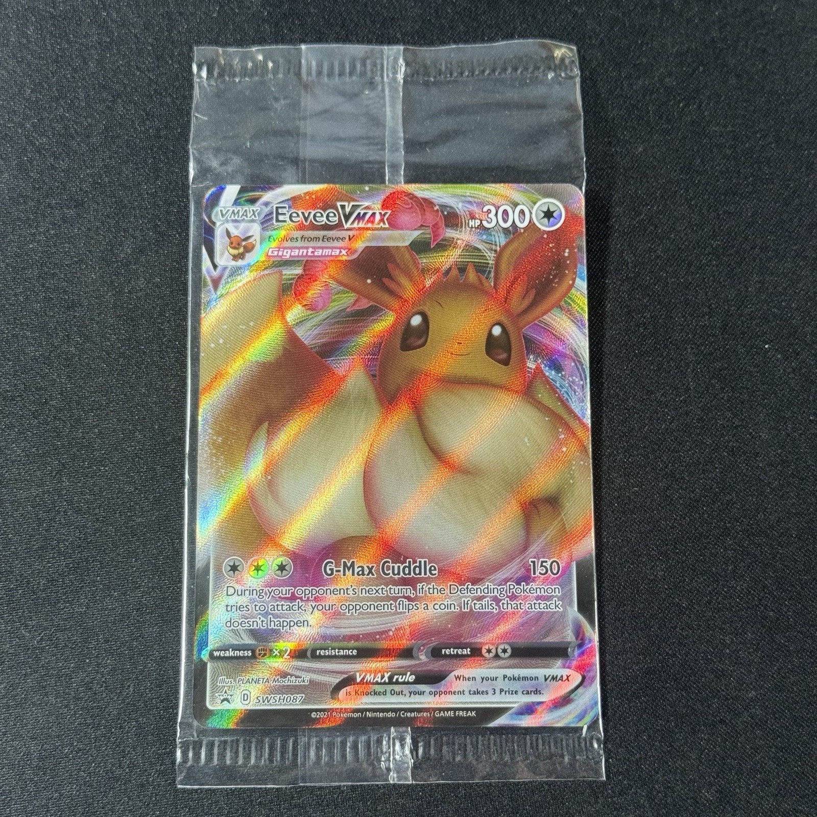 SEALED Eevee VMAX SWSH087 Black Star Promo Full Art Holo Pokémon TCG 2021 NM b