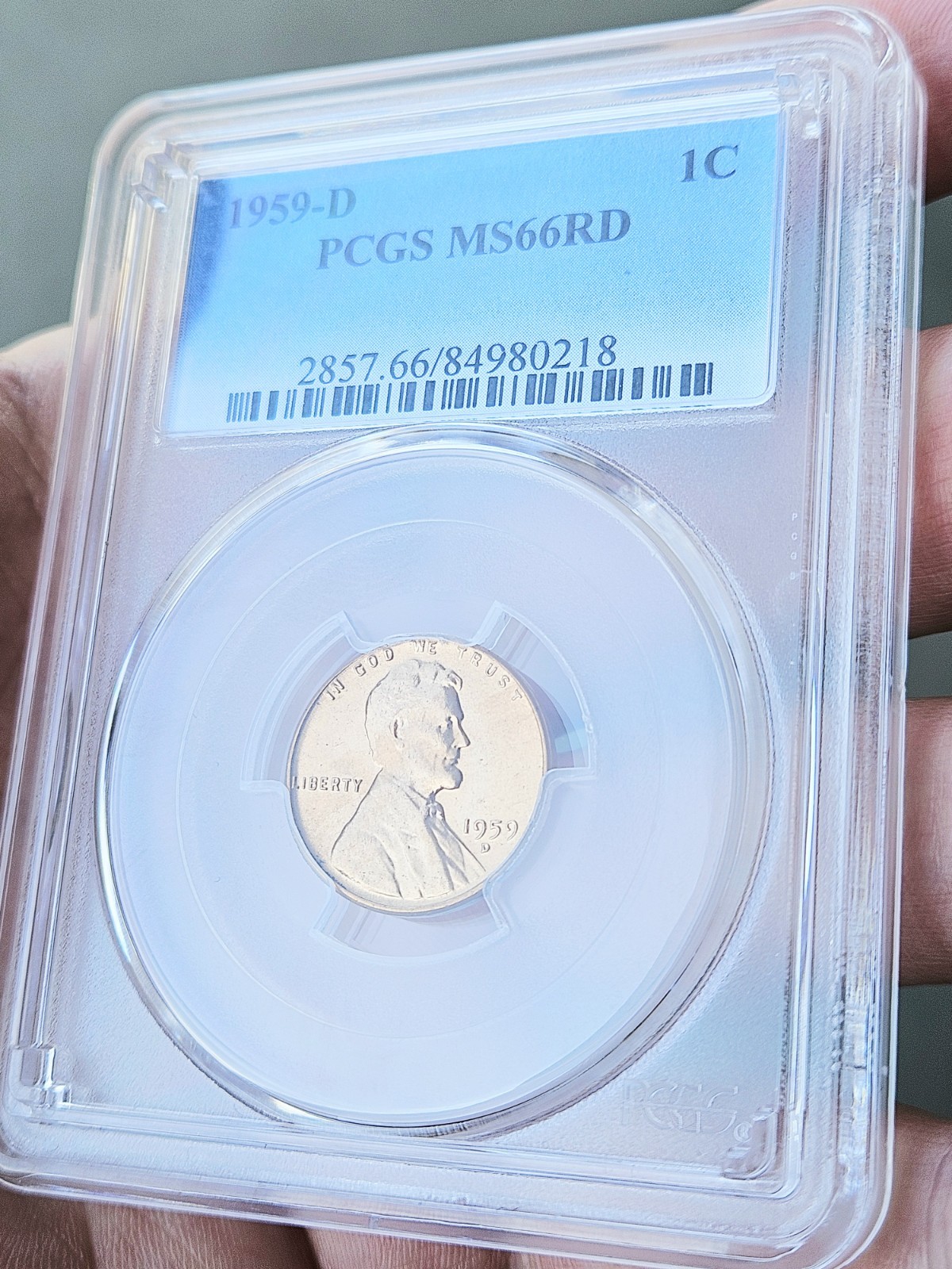 1959-D PCGS MS66 RD Lincoln Cent #18 1959-D PCGS MS66 RD Lincoln Cent #18