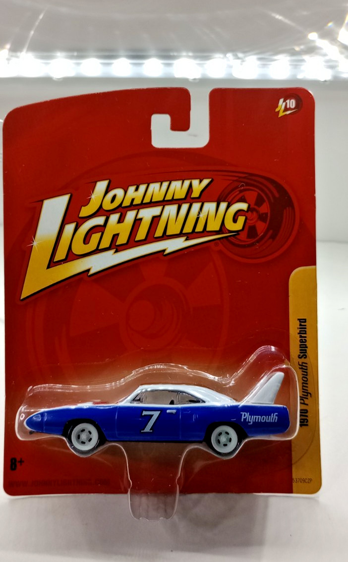 2010 Johnny Lightning 1970 PLYMOUTH SUPERBIRD ~ Blue White & Red ~ White Wheels 2010 Johnny Lightning 1970 PLYMOUTH SUPERBIRD ~ Blue White & Red ~ White Wheels