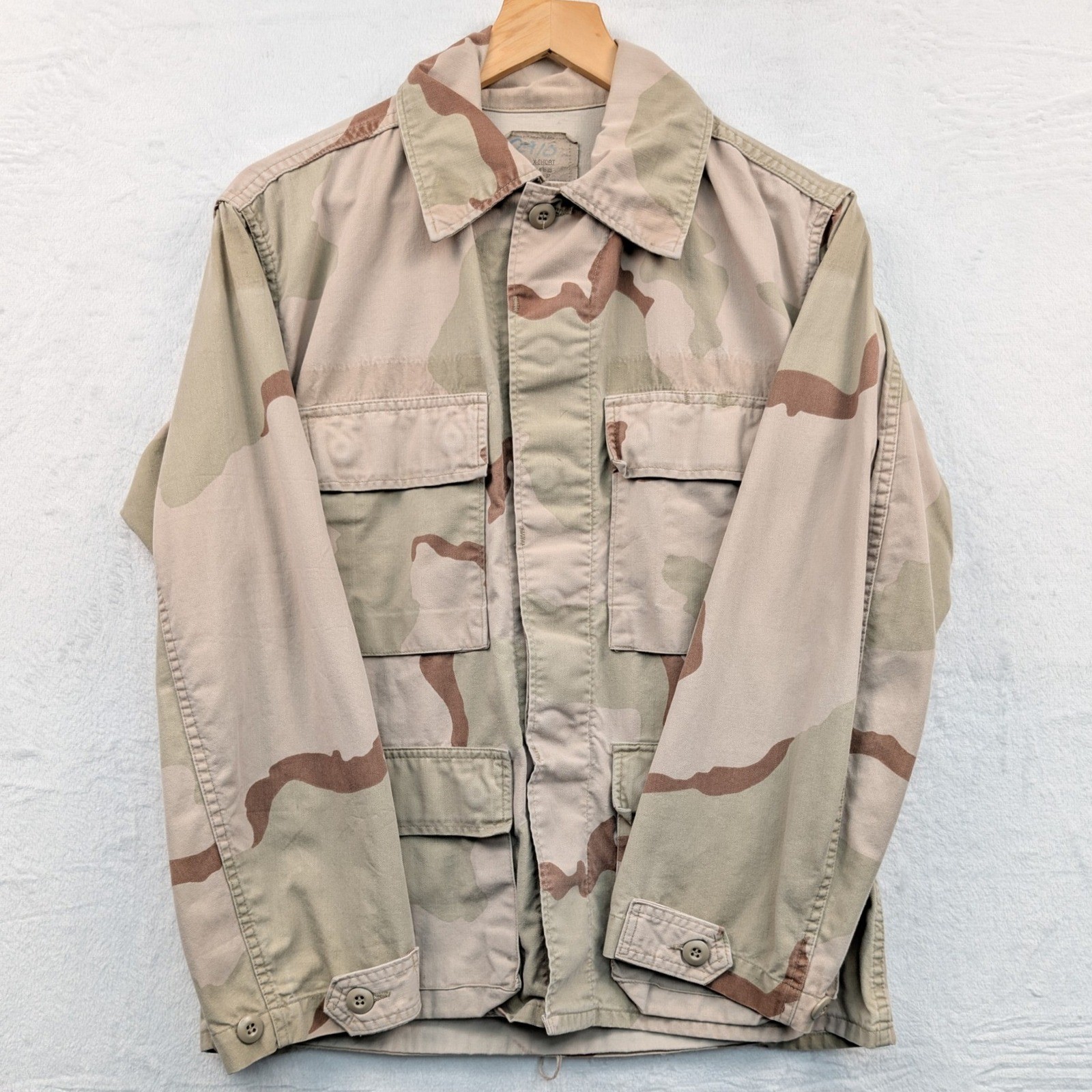 VTG Desert Storm Camouflage Coat Military Men\'s S X-Short American Apparel 1990