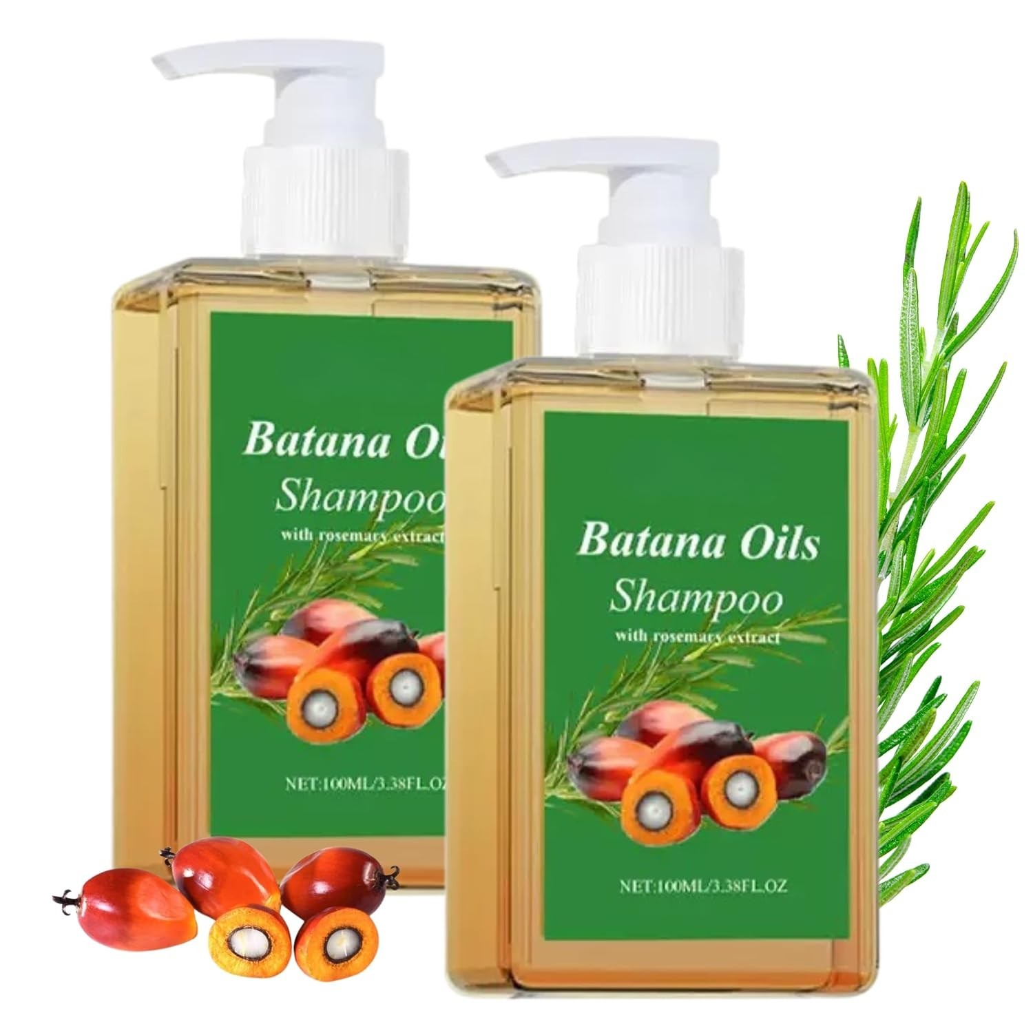 2Pcs Batana Oil Shampoo, Rosemary Oil Shampoo, 100% Batana Oil with Rosemary Ext 2Pcs Batana Oil Shampoo, Rosemary Oil Shampoo, 100% Batana Oil with Rosemary Ext